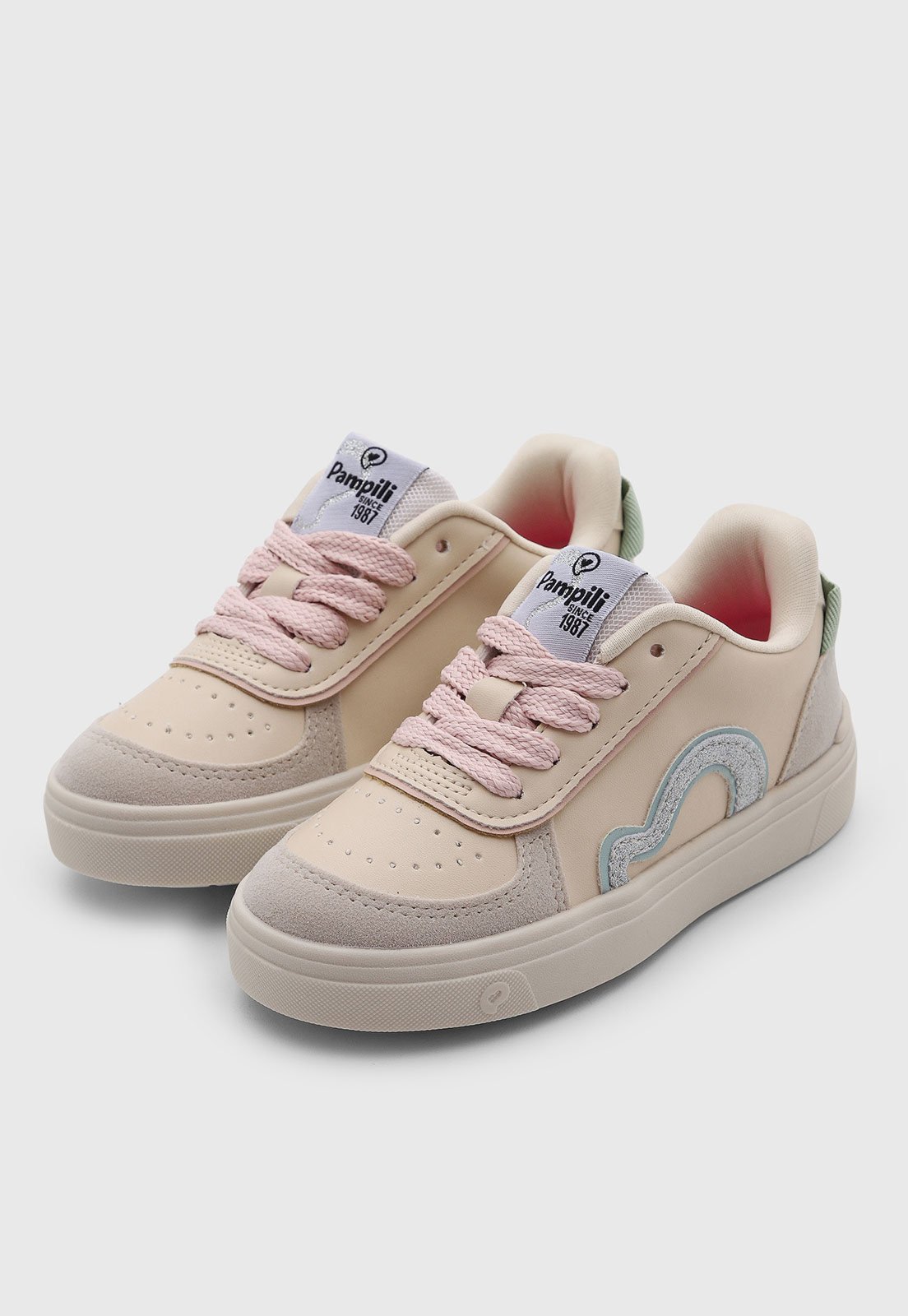Infantil - Tênis Pampili Detalhe Suede Bege