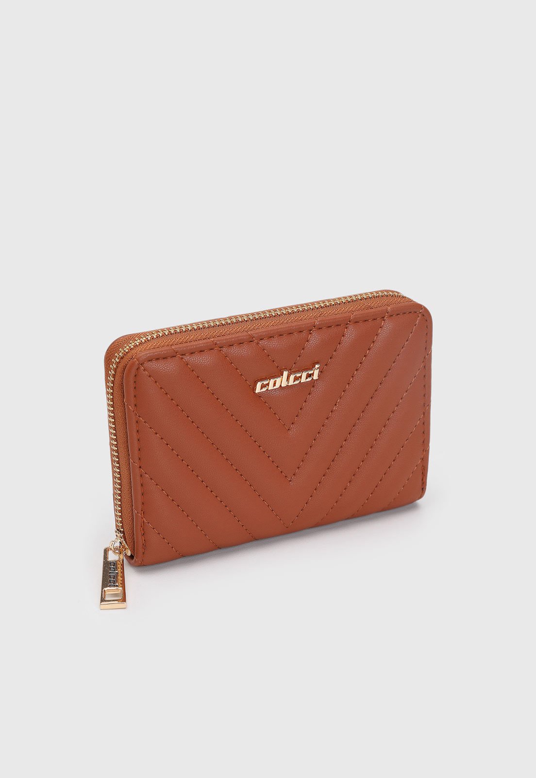 Vista 2 Carteira Feminina Colcci Chevron marrom Colcci marrom