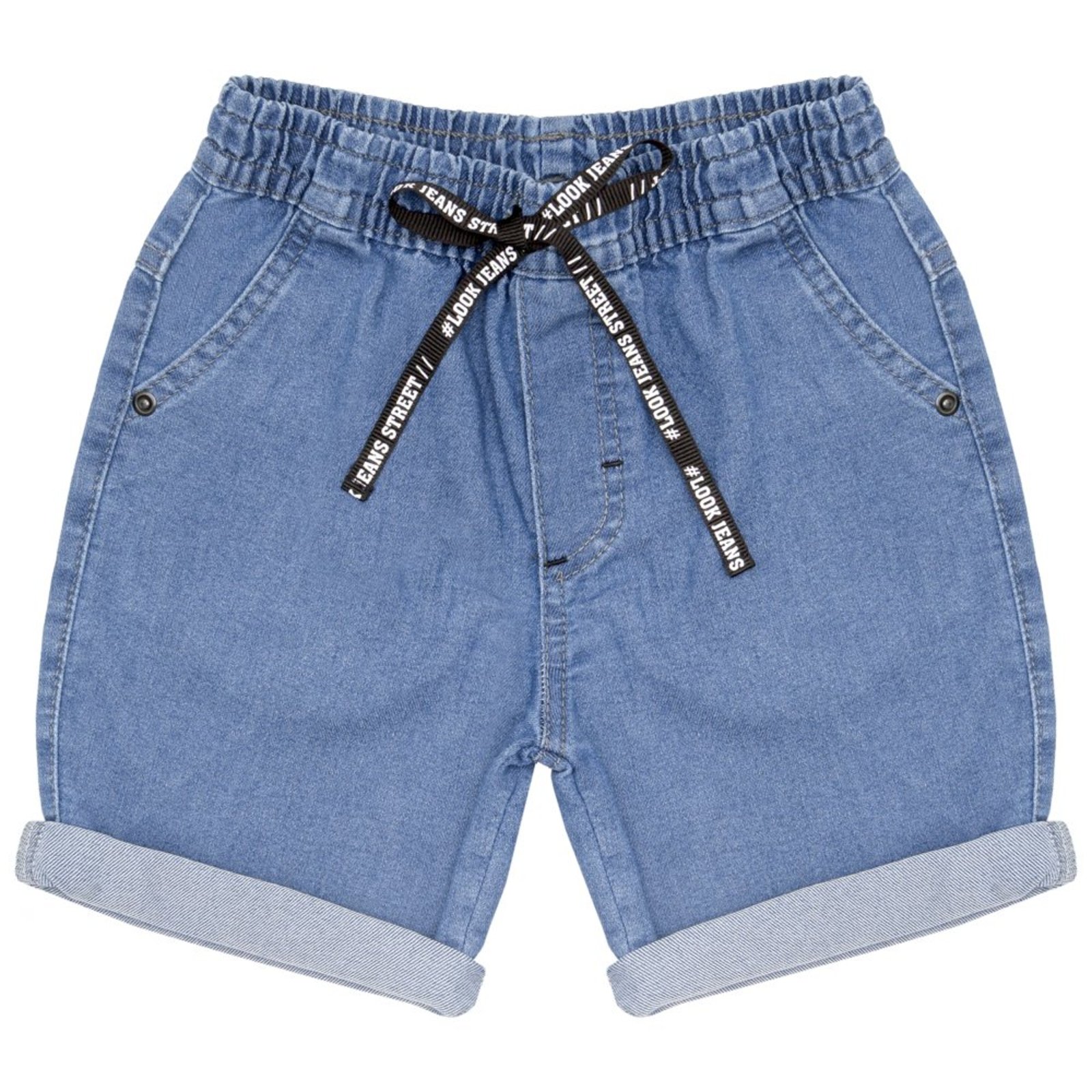 Infantil - Shorts Look Jeans Delavê Jeans