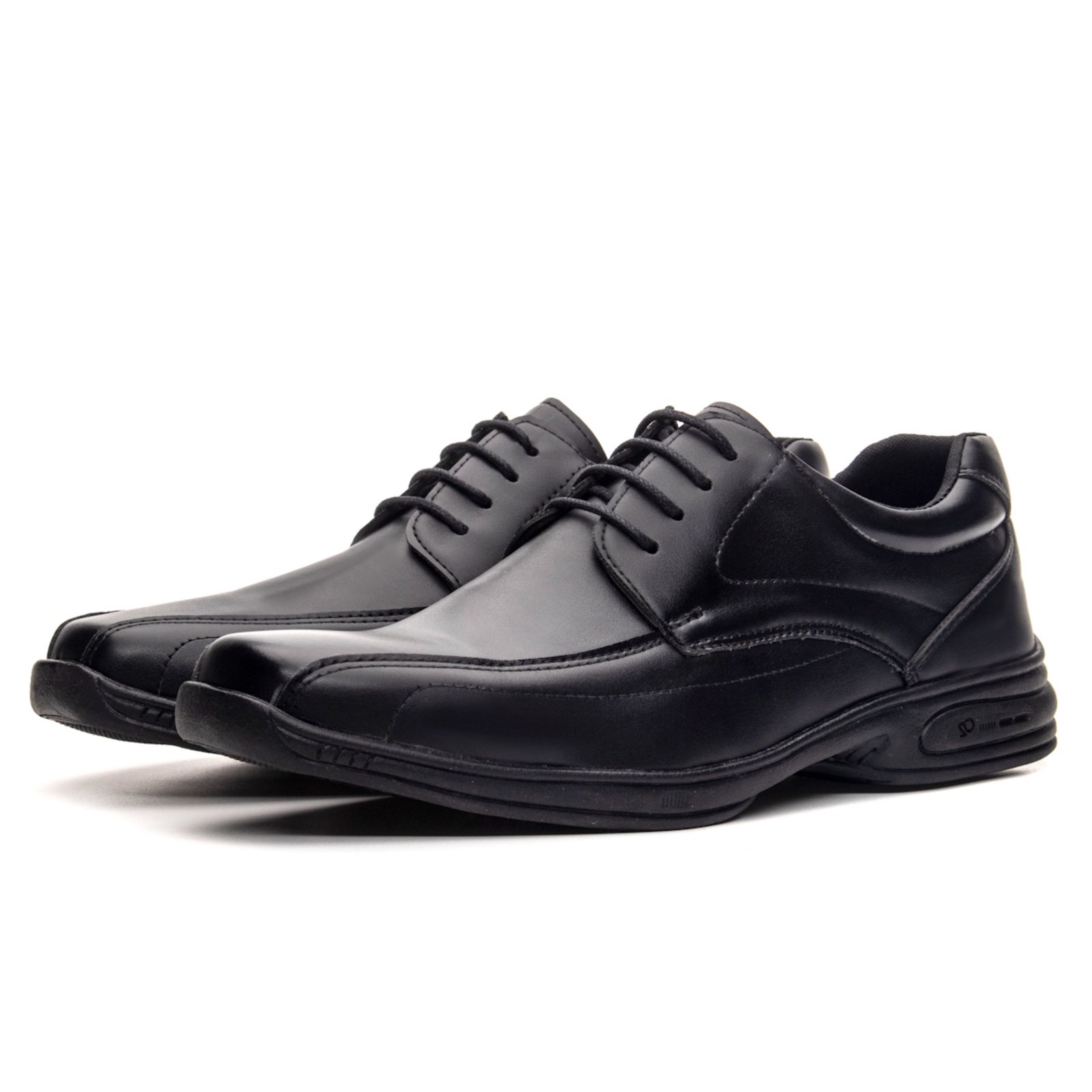 Sapato Social Conforto Masculino com Cadarço Preto
