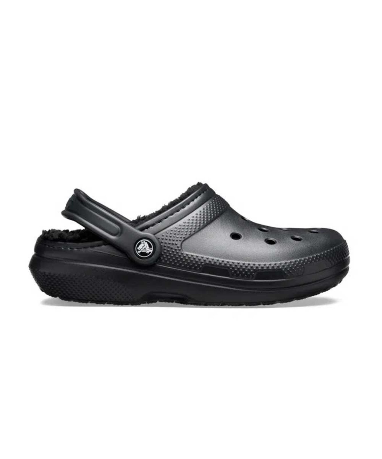 Vista 2 Sandália Crocs Classic Lined Clog T 203 preto preto