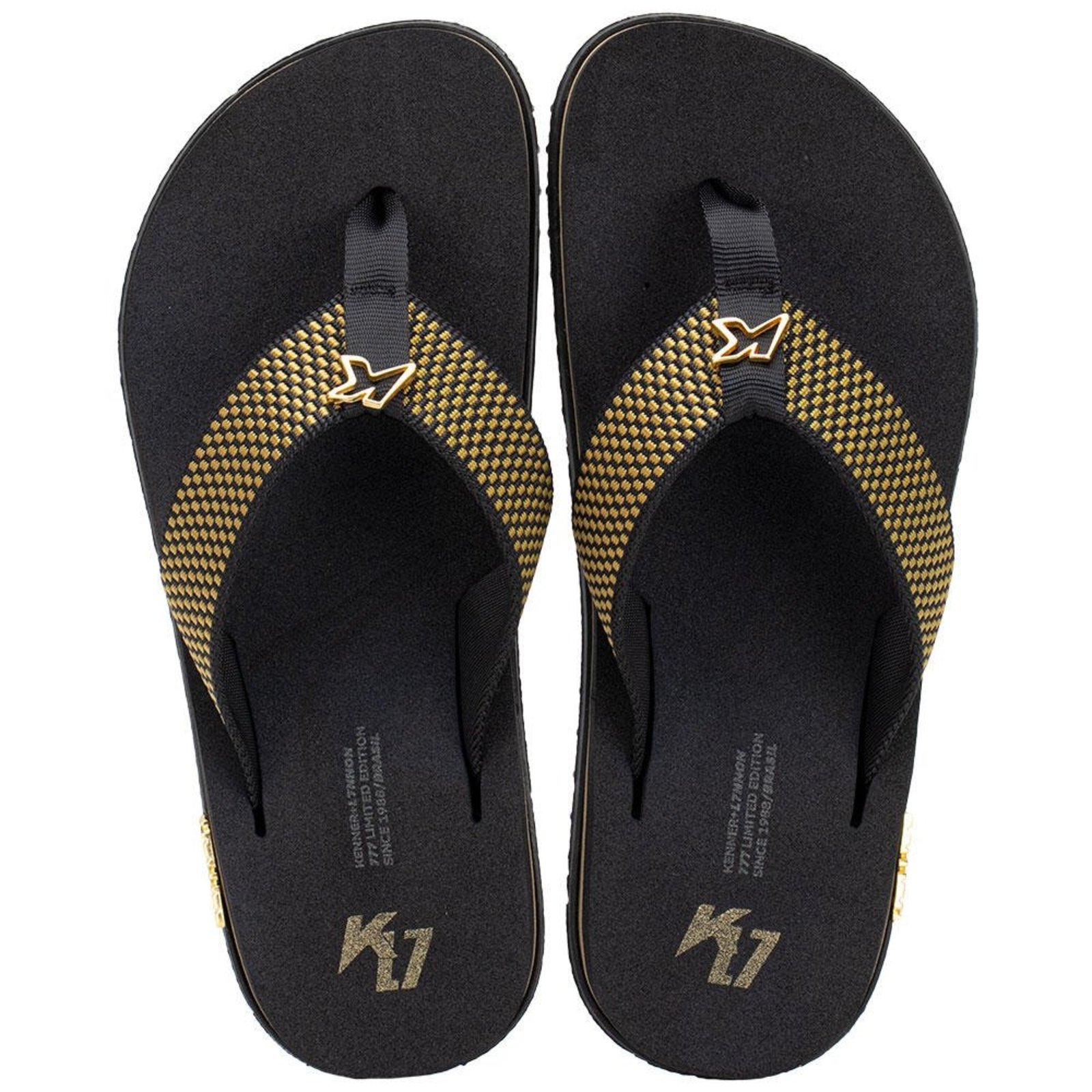 Chinelo Masculino Kivah Dots L7 Kenner Ept 1976110 Preto