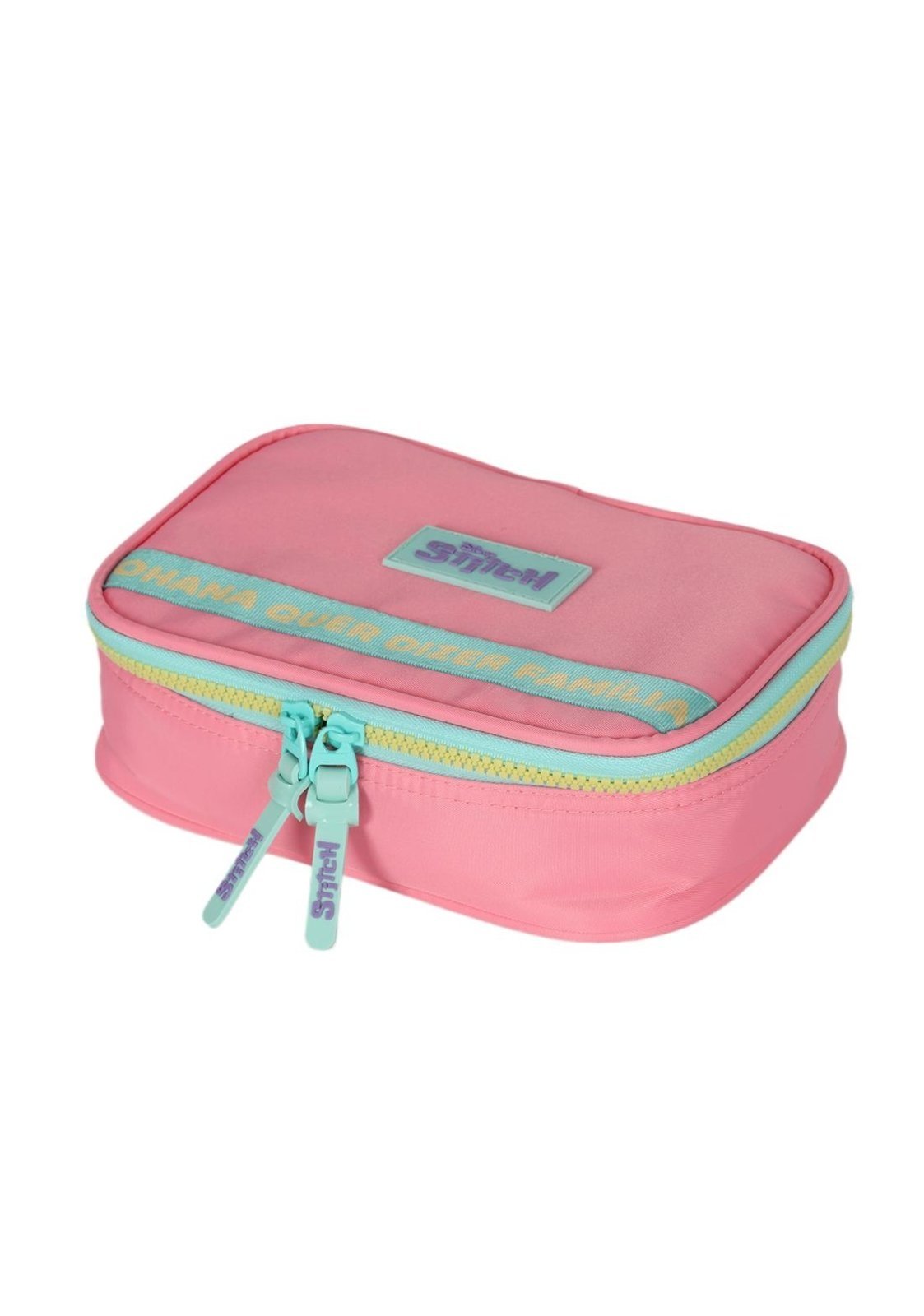 Vista 3 Infantil - Estojo Box Juvenil Médio 100 pens Náilon Stitch Disney Luxcel laranja Luxcel laranja