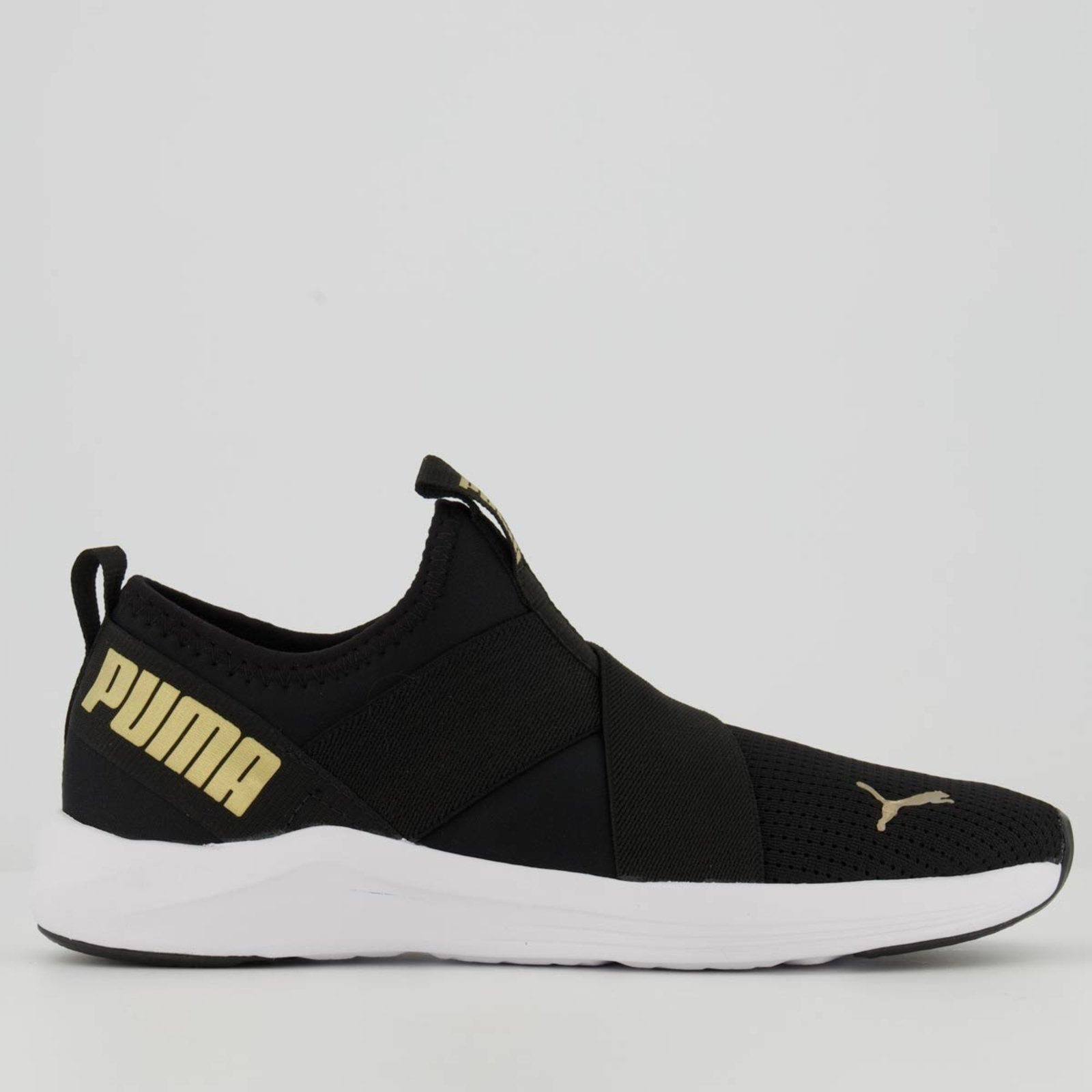 Tênis Puma Prowl Slip On BDP Feminino Preto e Dourado
