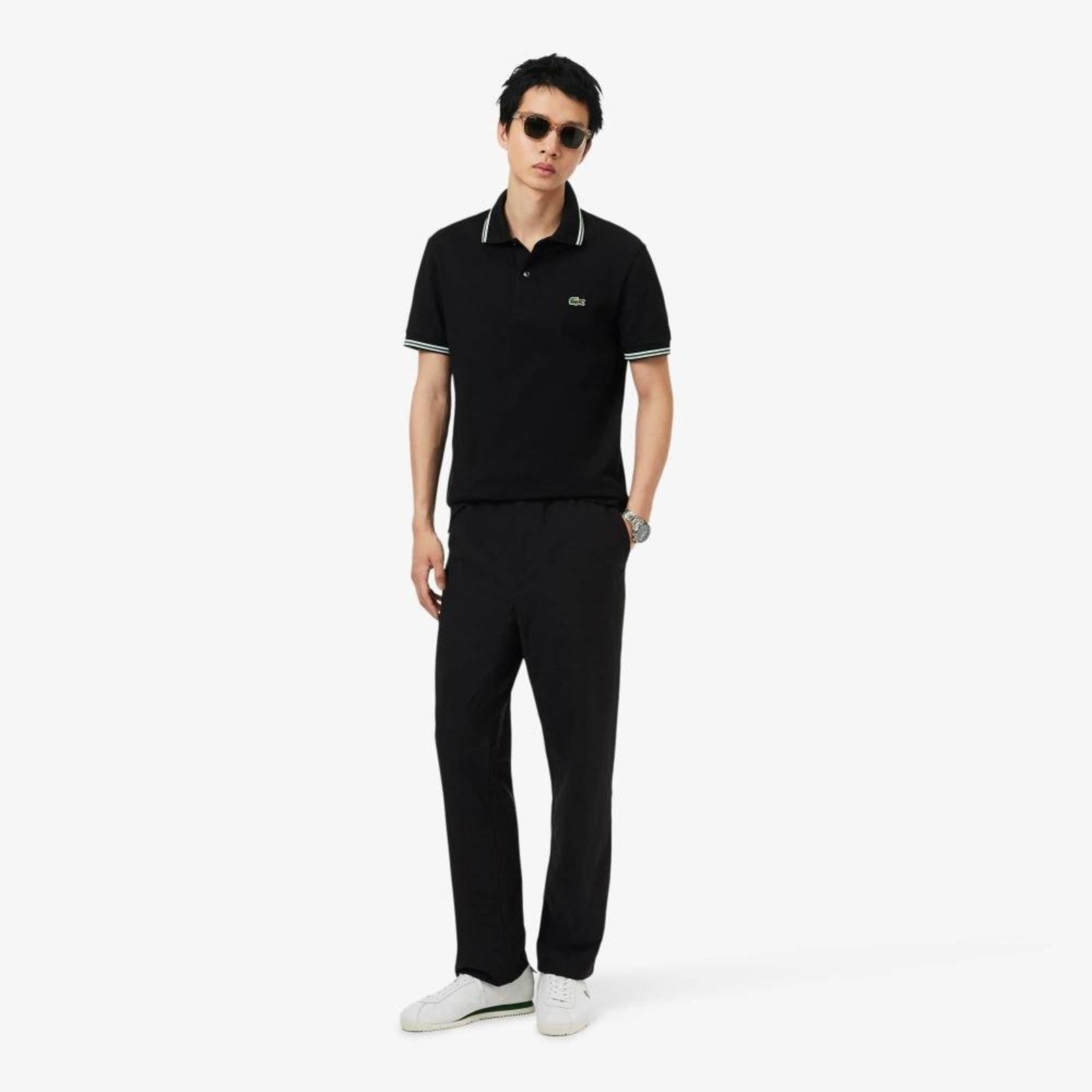 Calça Chino em Malha – Modelagem reta Preto - L Preto