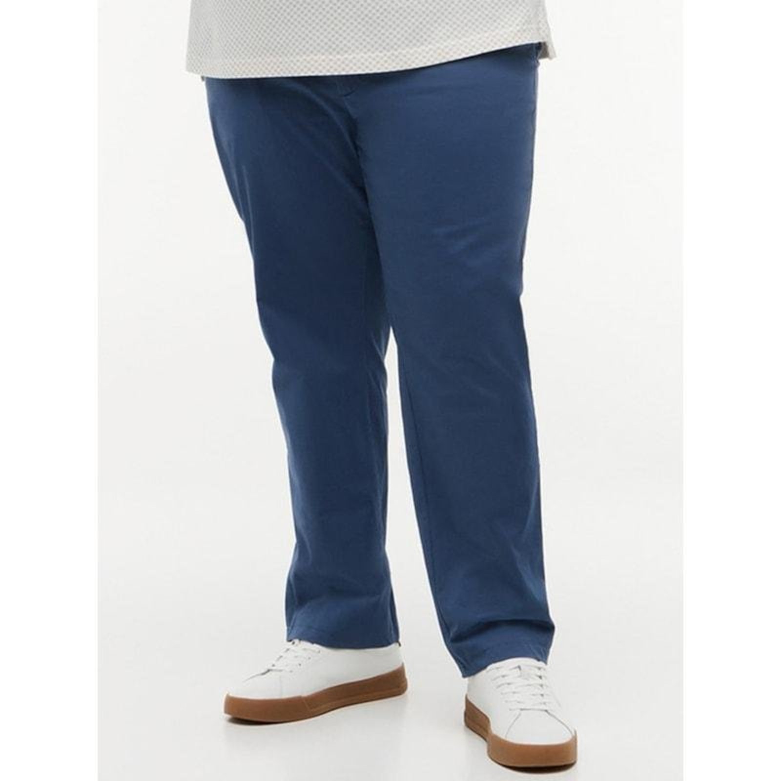 Calça Chino Denton em Sarja Reta Azul