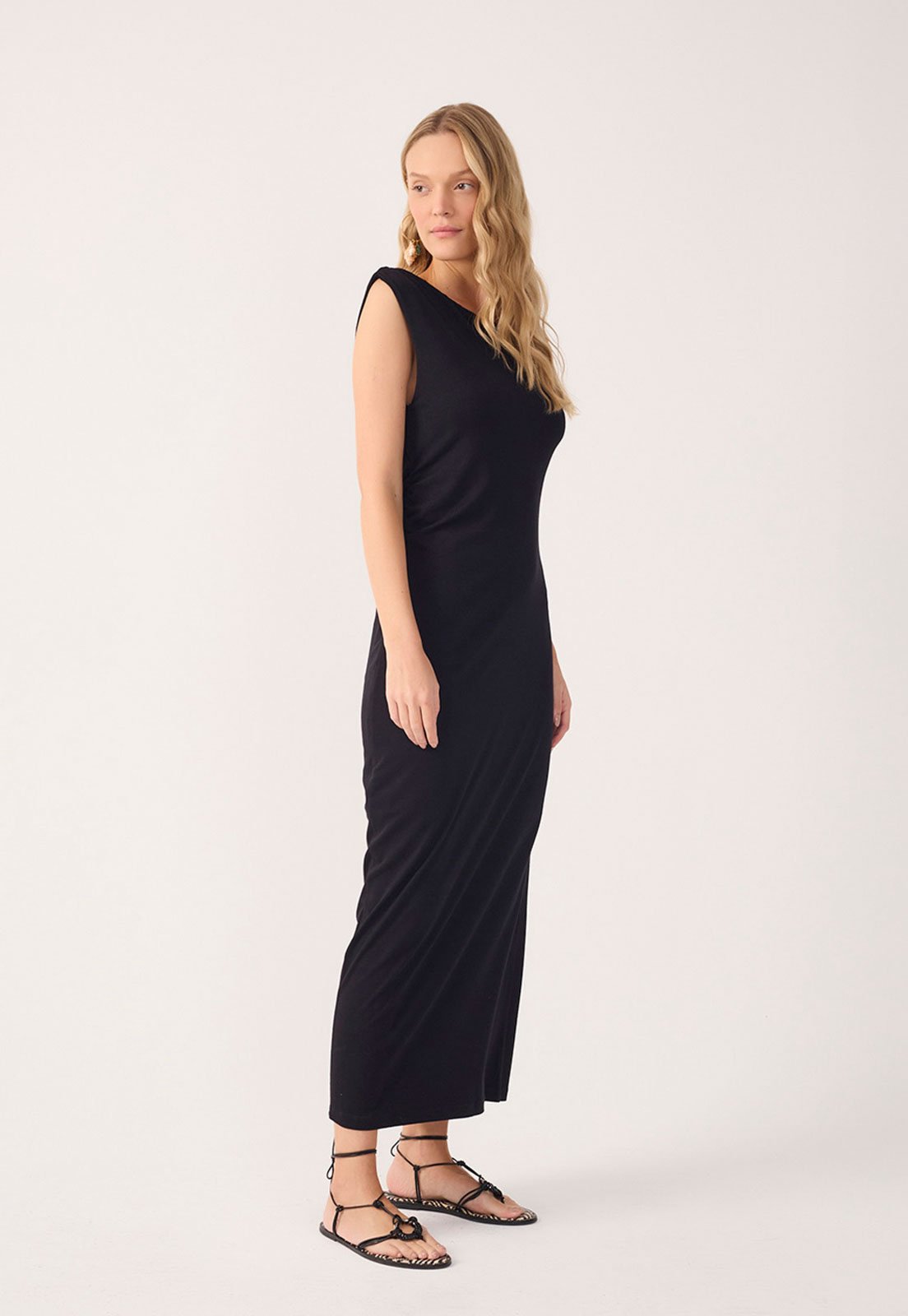 Vestido Feminino Dress To Ombro a Ombro Preto