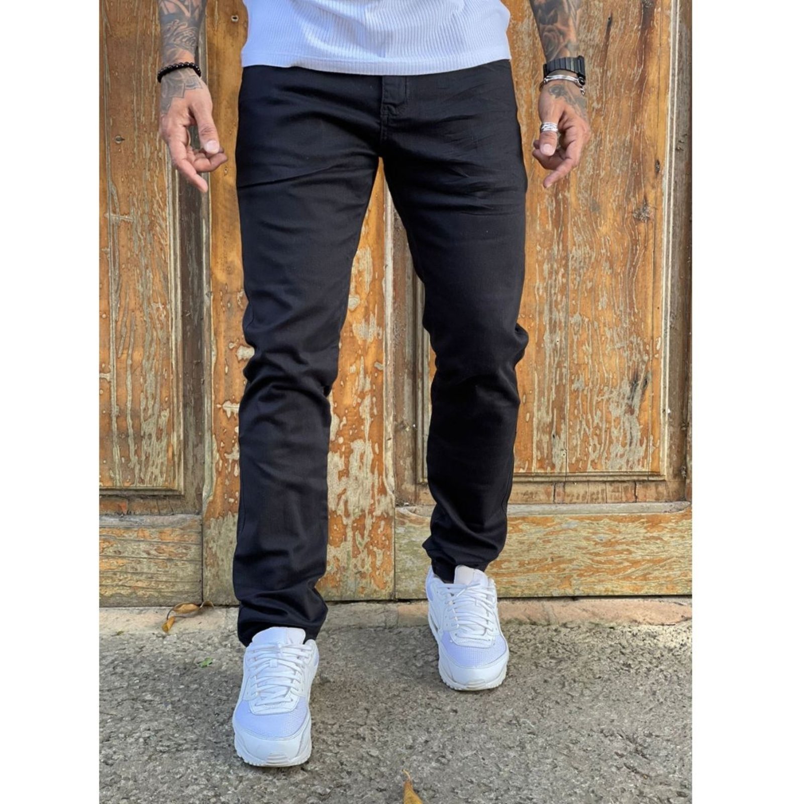 Calça Preta Masculina Alleppo Jeans Porto