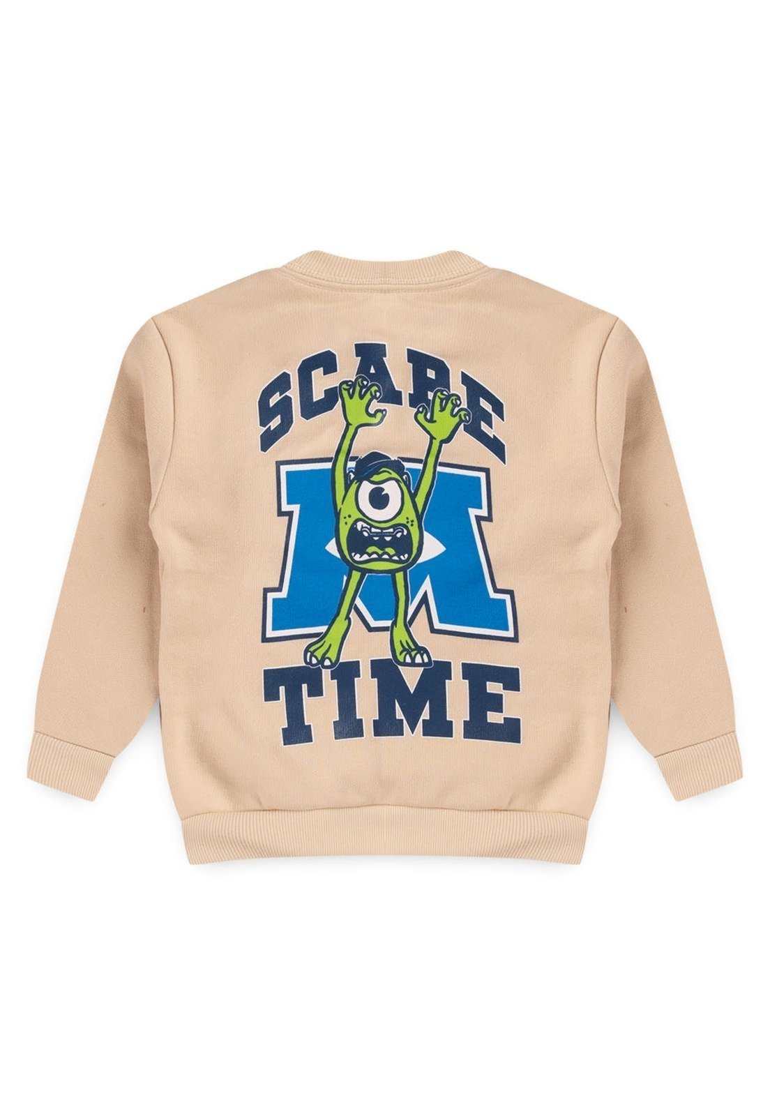 Vista 3 Infantil - Casaco Masculino em Moletom Monstros S.A Disney bege Disney bege