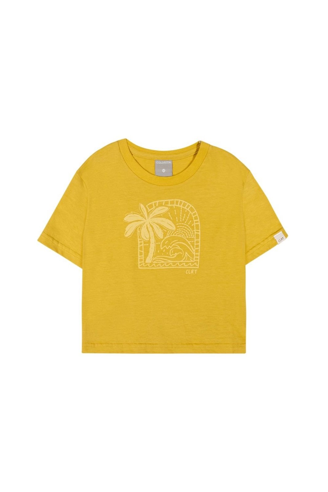 Infantil – Camiseta Menino Estampa Praia Colorittá Amarelo