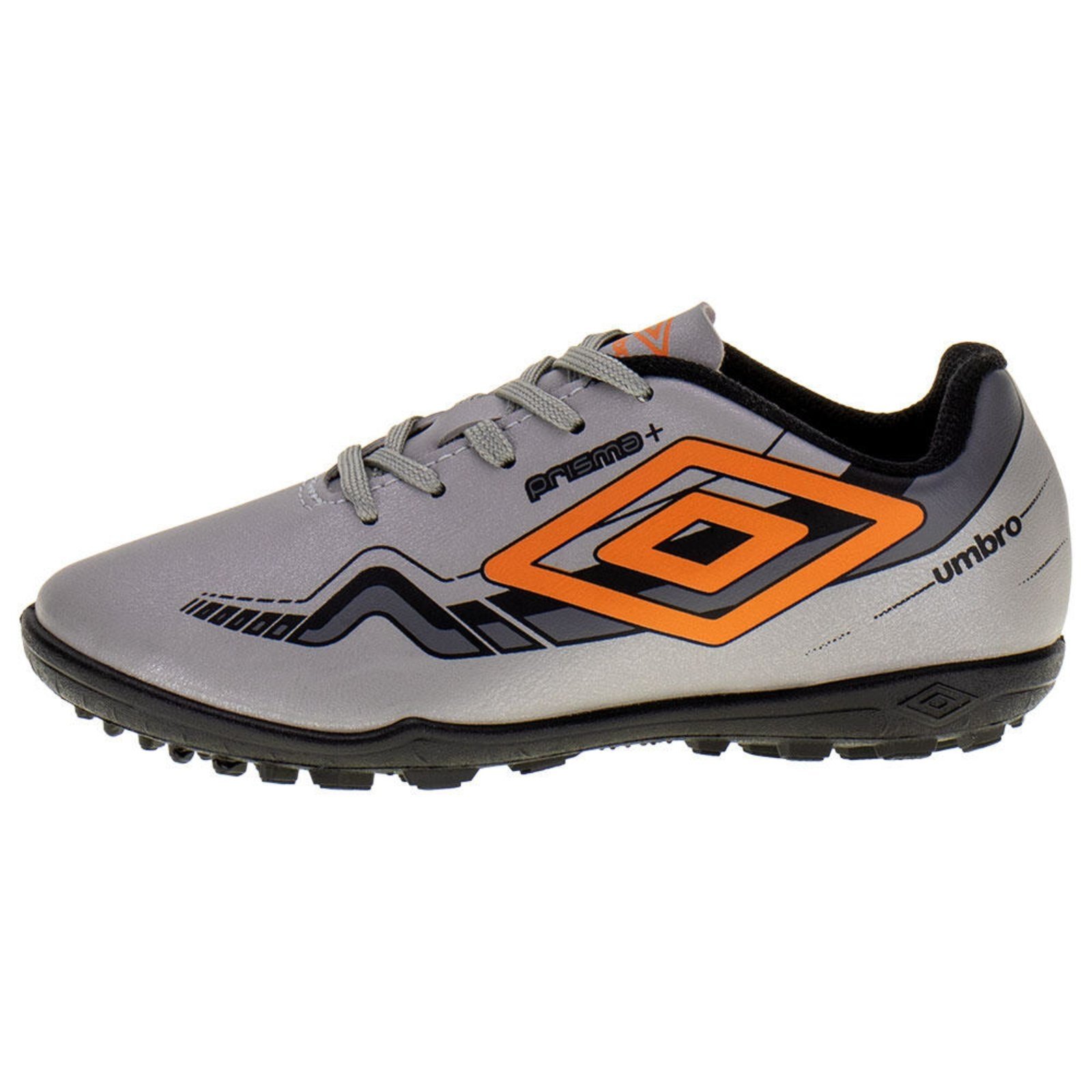 Vista 3 Infantil - Chuteira Society Prisma Umbro - U07fb00146 7479399 cinza Umbro cinza