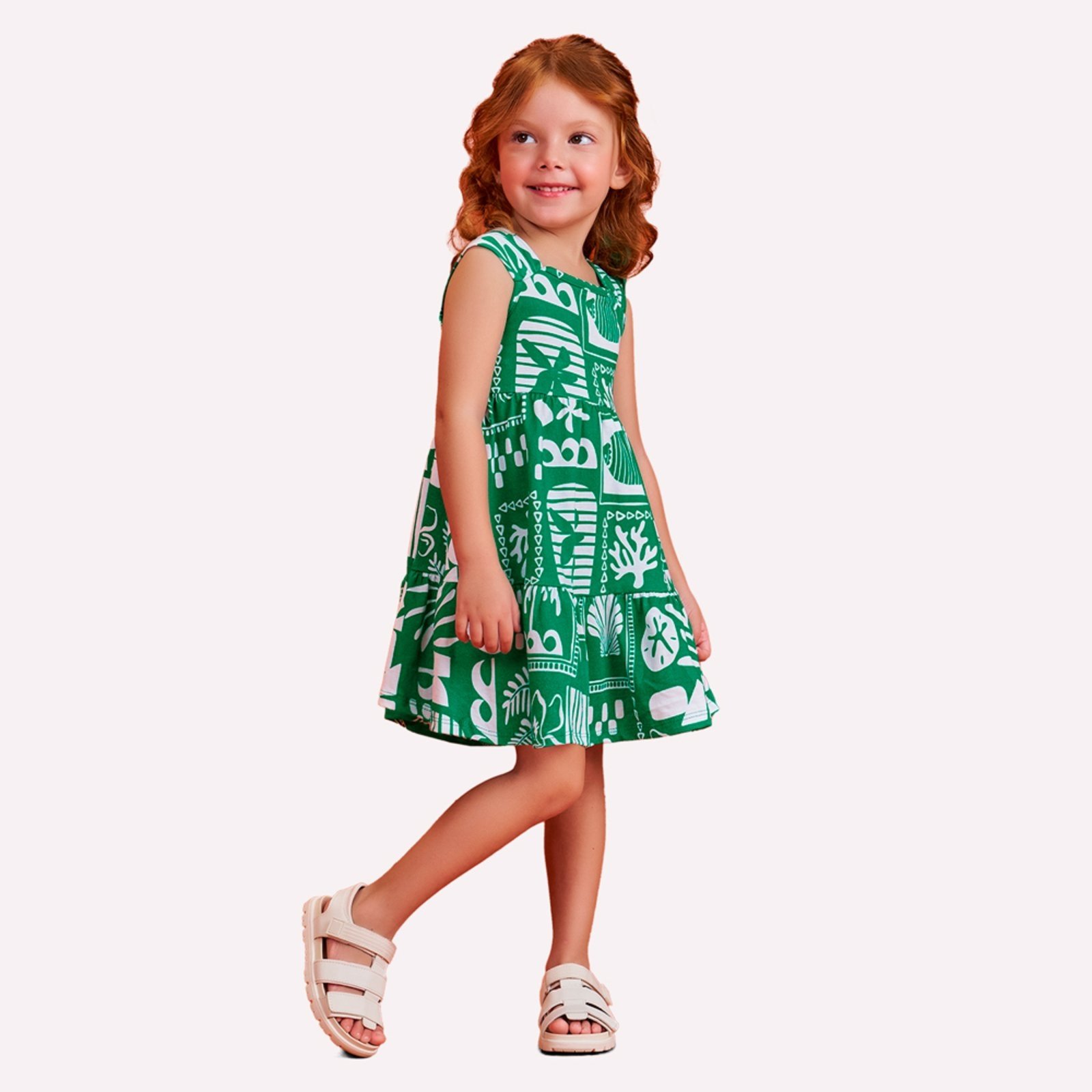 Infantil – Vestido Menina em Algodão Nanai