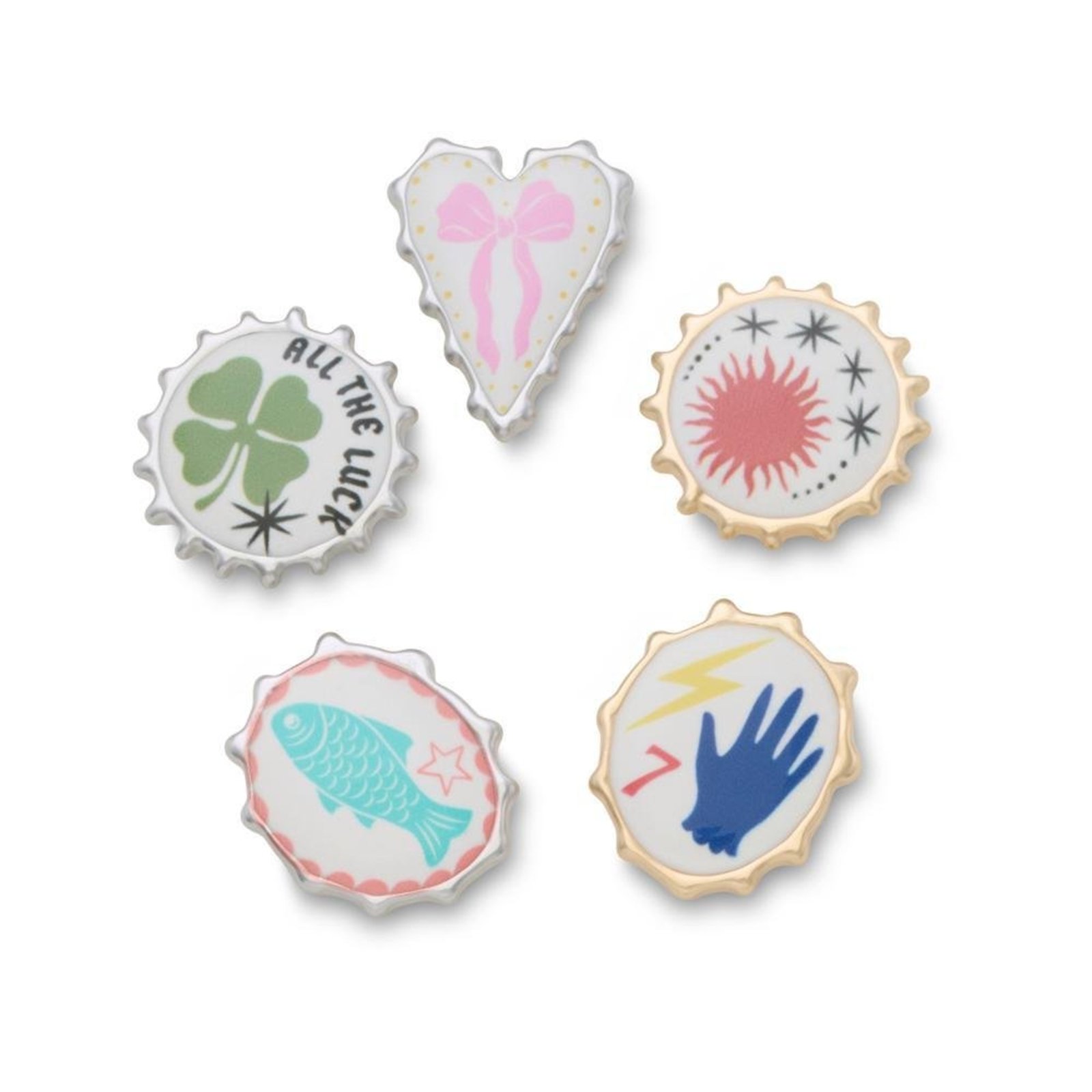 Infantil - Jibbitz™ Ícones Esmaltados Pack Com 5 Peças Único Branco