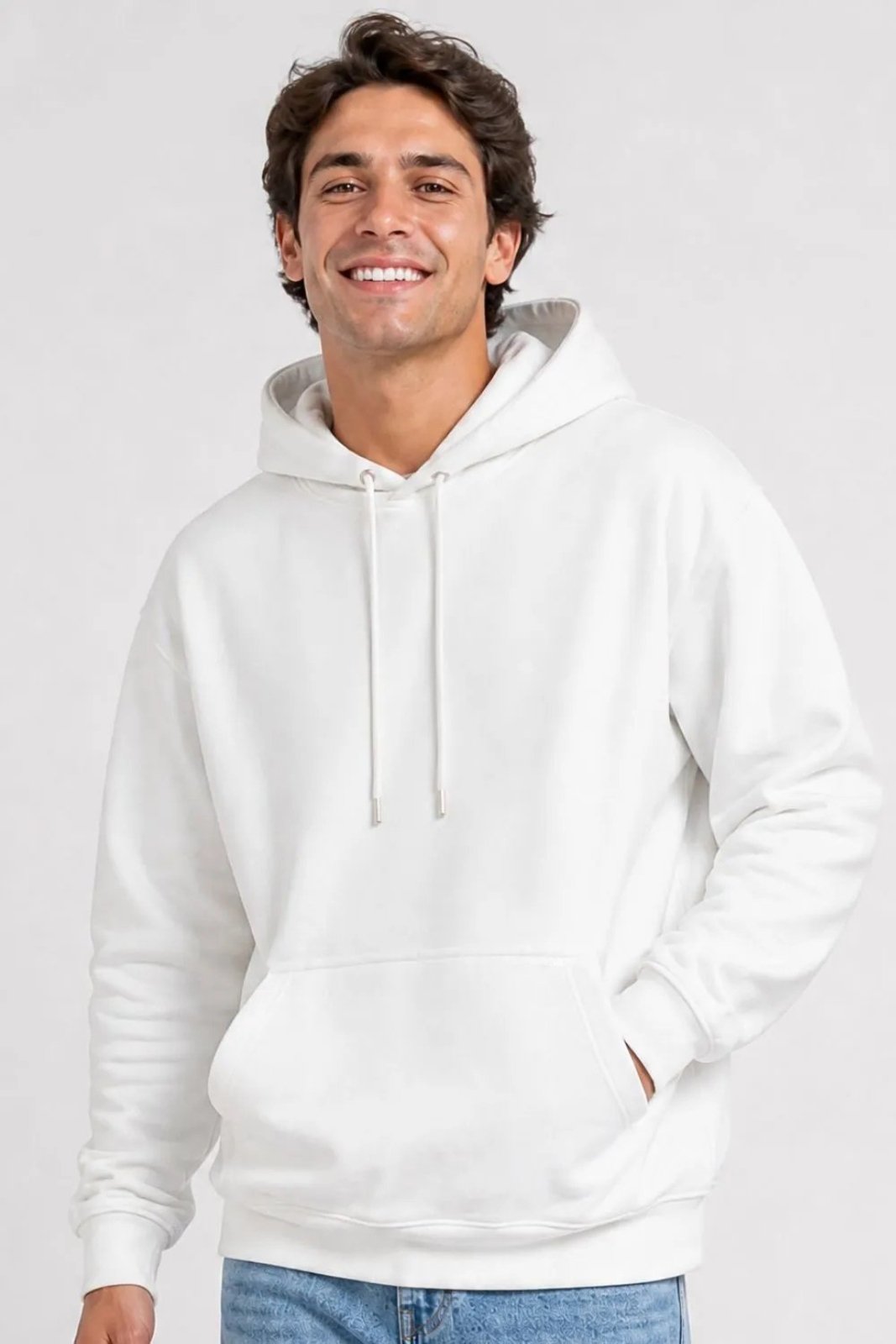 Blusa Moletom Canguru Confortável Polo Wear Branco