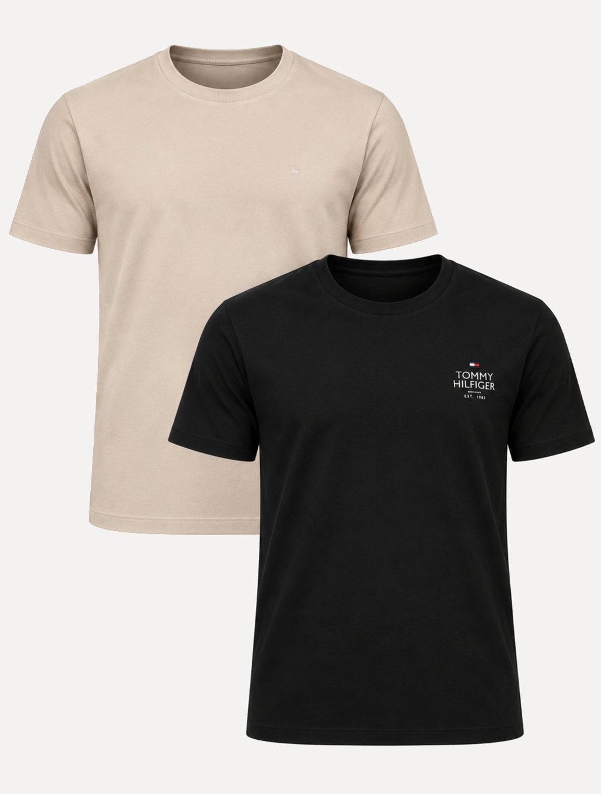 Kit Camisetas Aramis/Tommy Hilfiger | Amêndoa/Preta