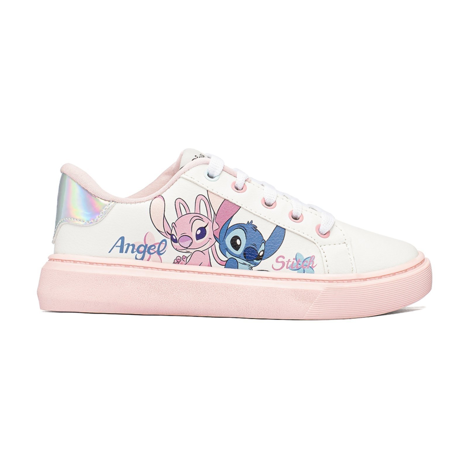 Infantil - Tênis Feminino Disney Angel e Stitch Menina com Cadarço Rosa