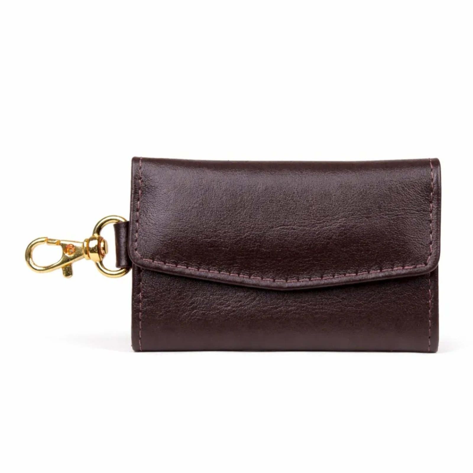 Chaveiro Charm Bag Porta Moedas Notas e Cartões em Couro Artlux 517 Café