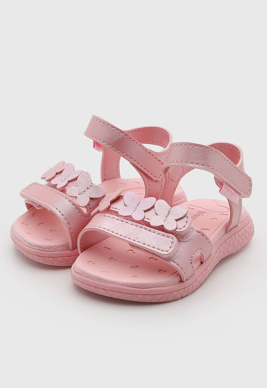 Infantil - Sandália Pampili Tiras Borboletas Rosa