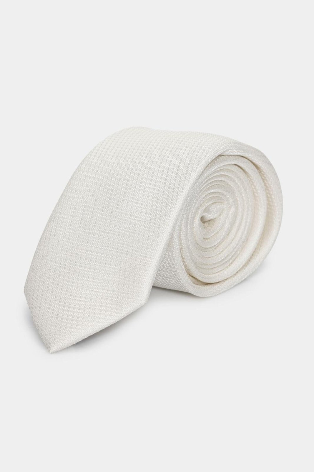 Gravata Aramis Falso Liso 6 Cm Off White