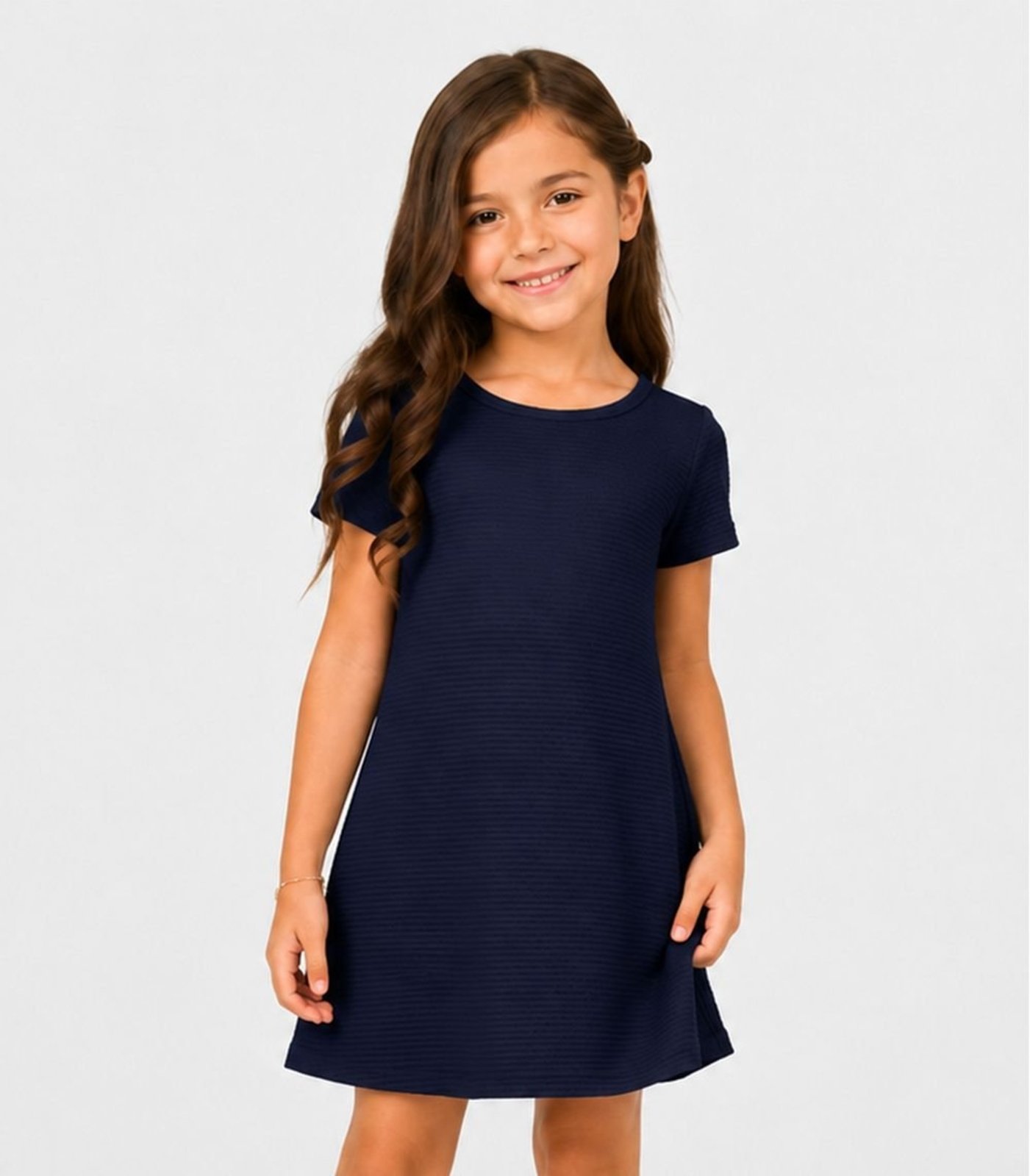 Infantil - Vestido Menina Em Malha Puvil Select Azul