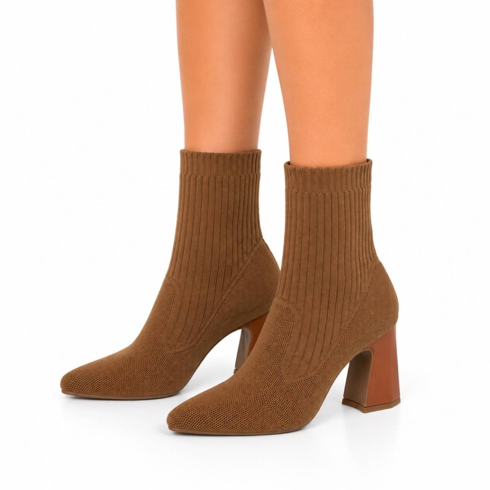Bota Meia Flor da Pele Cano Médio 184000 Canela