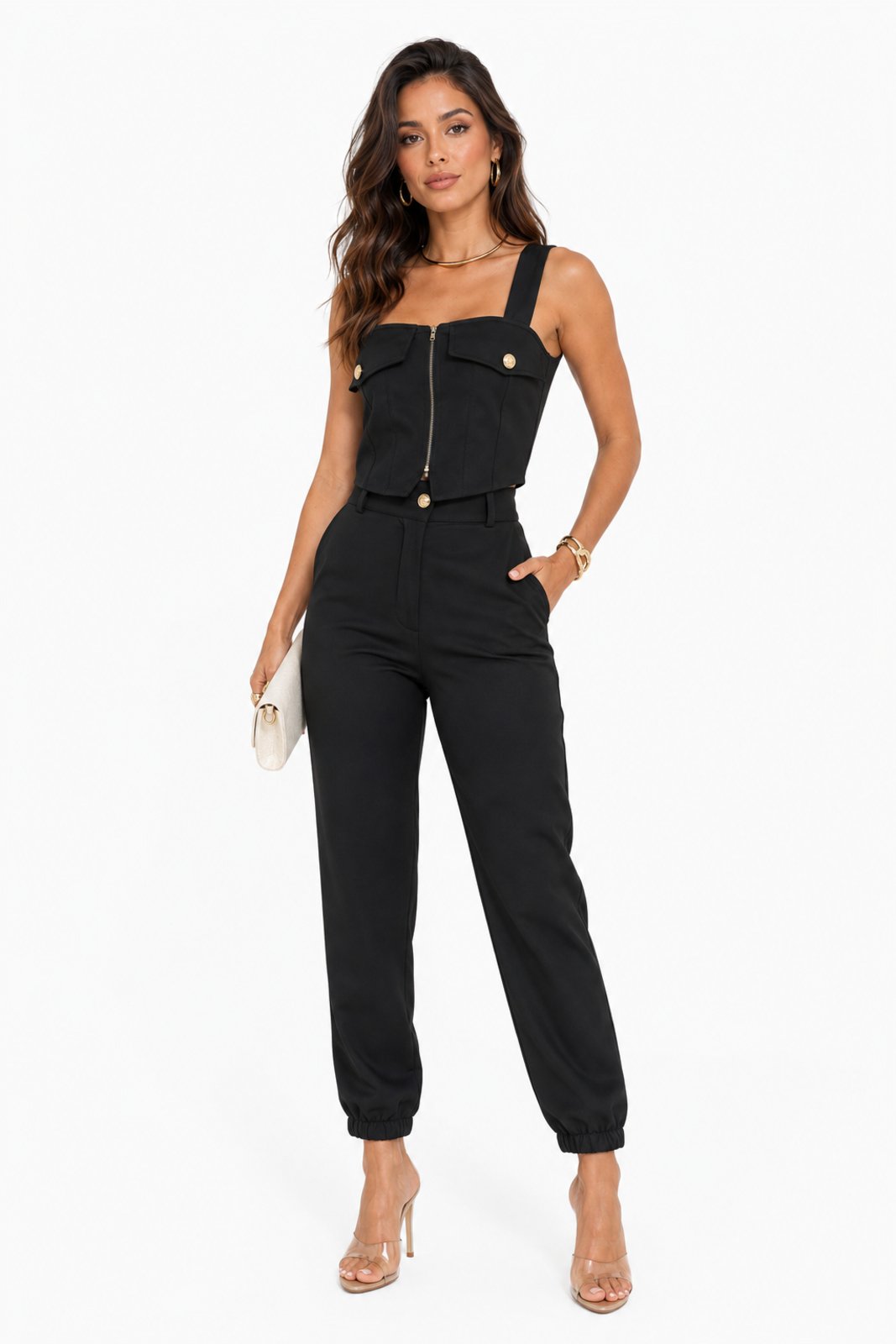 Conjunto D Bell Outlet Fashion Alfaiataria Preto