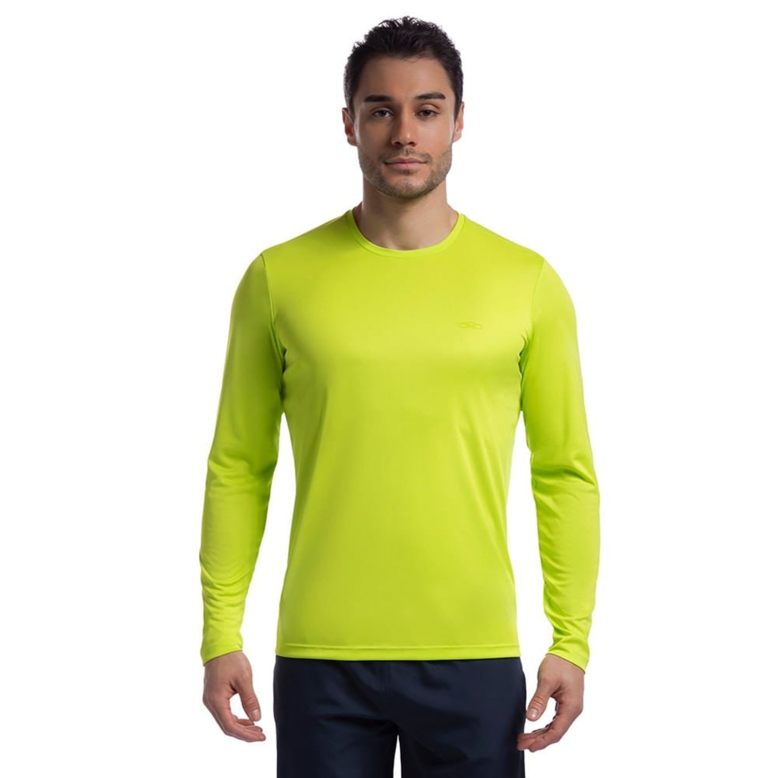 Camiseta Manga Longa Essential Olympikus Masculina M Amarelo