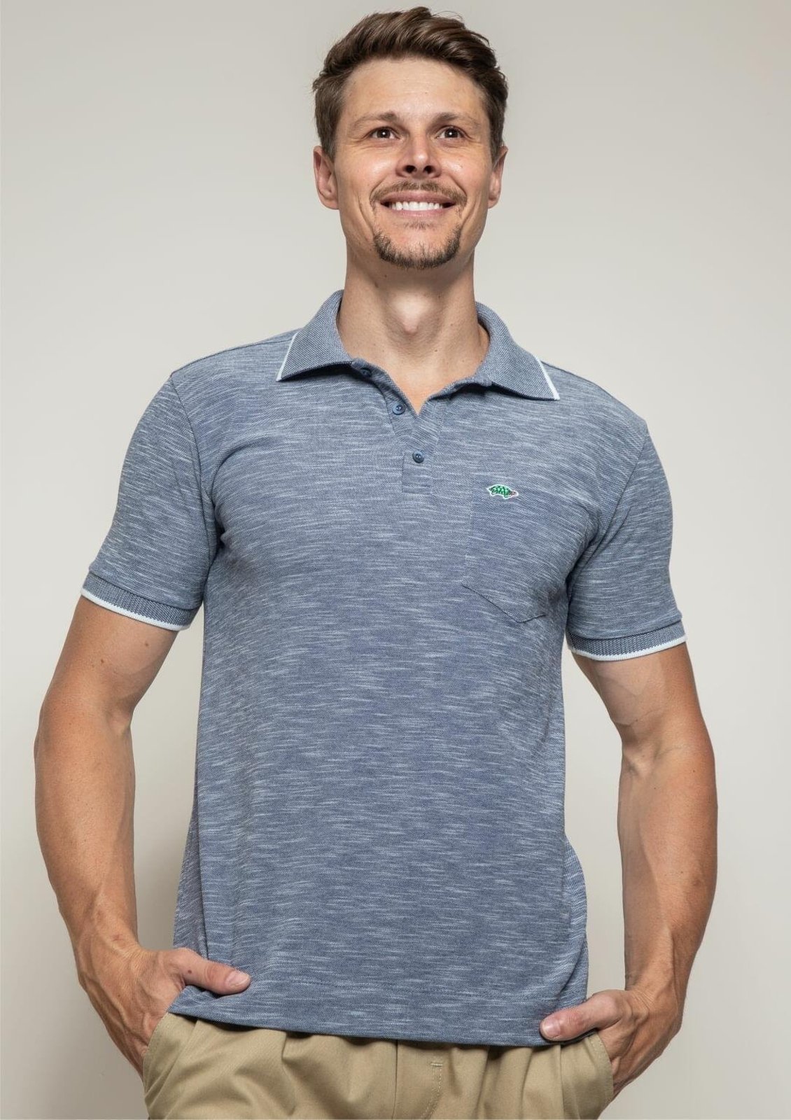 Camisa Polo Piquet | Pau a Pique Azul Marinho