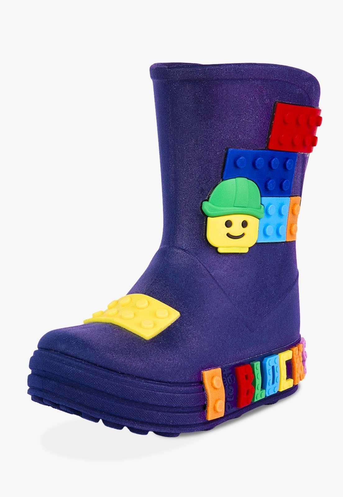 Infantil - Galocha Bota Plugt Menino Blocks Marinho