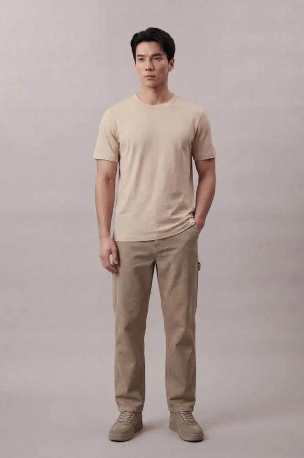 Calça Color Baggy Carpinteiro - Caqui Medio Calvin Klein Jeans