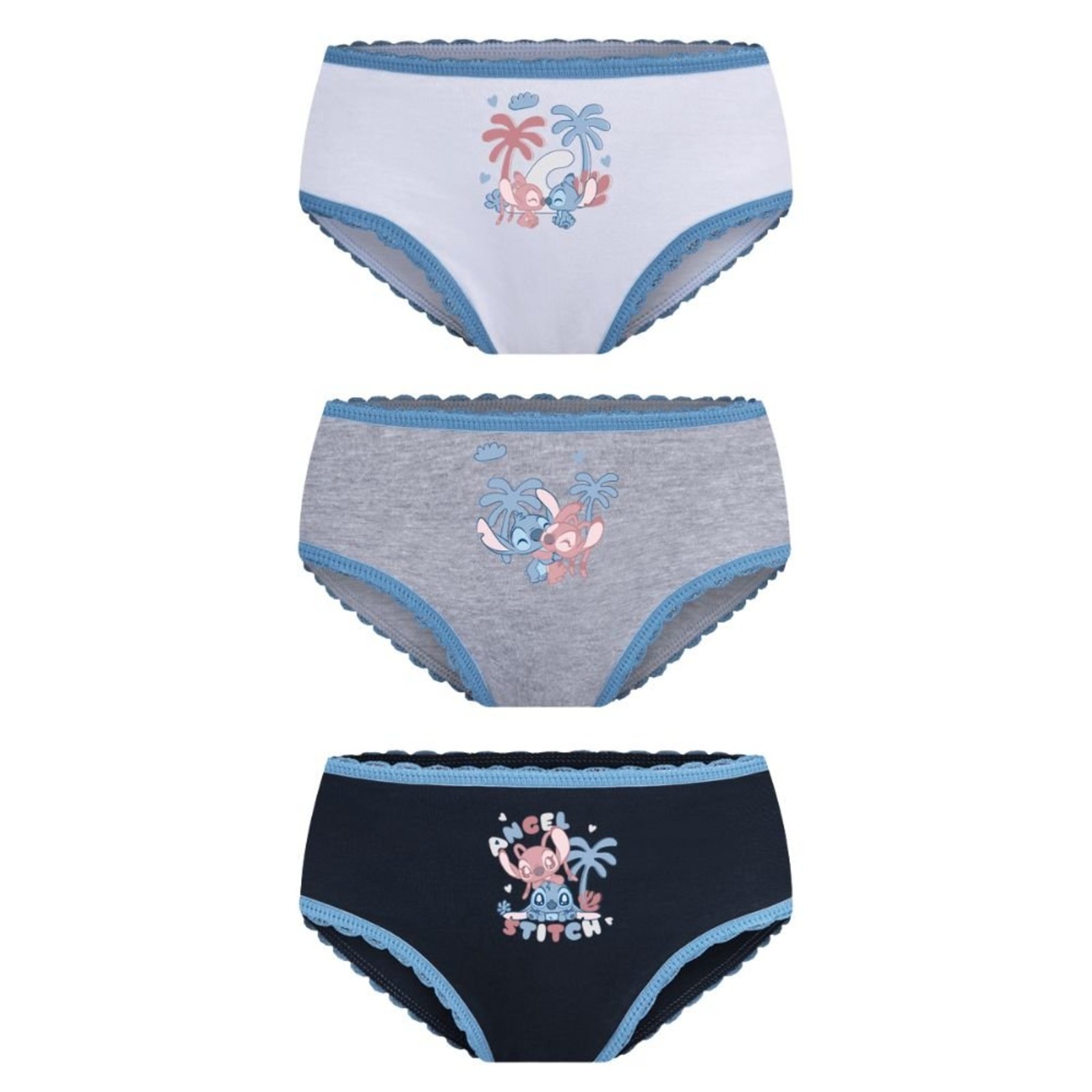 Kit 3 Calcinha Lobinha Lilo And Stitch 18203-089