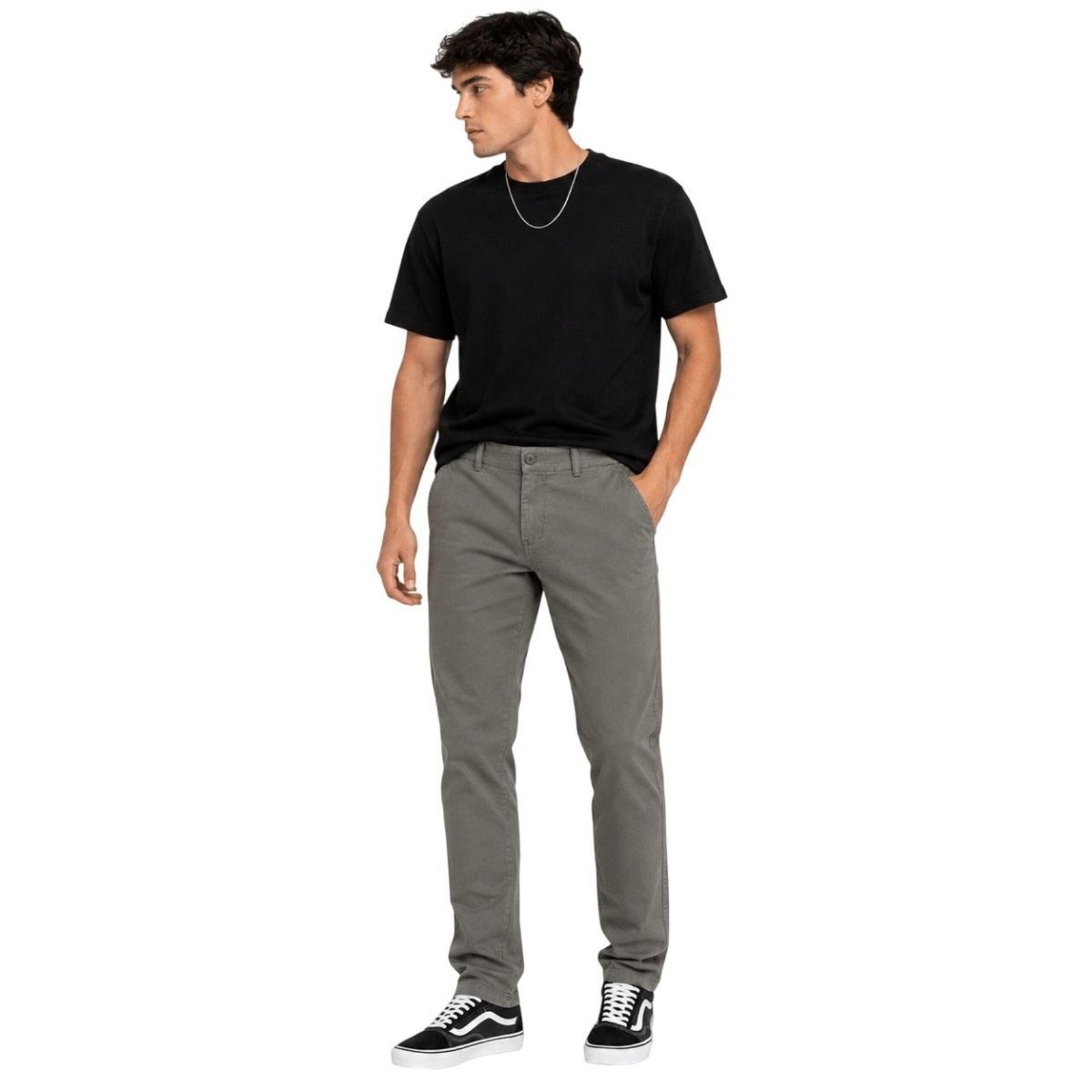 Calça Sarja Slim Masculina Max Denim 11619 Cinza