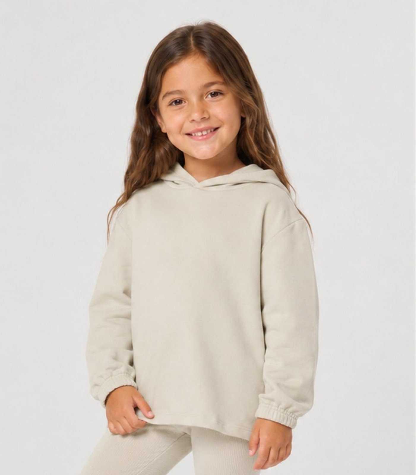 Infantil - Blusão Com Capuz Feminino Select Bege