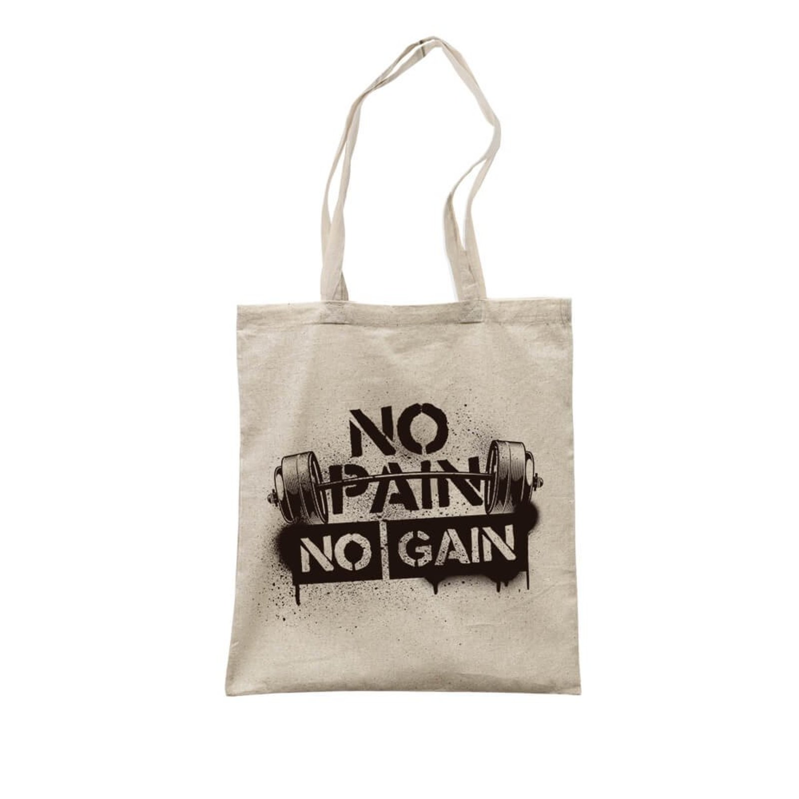 Ecobag No Pain No Gain - Bege - Casual - Studio Geek
