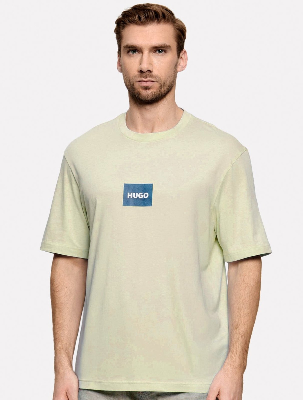 Camiseta Hugo Boss Masculina Regular Nayonix Verde Claro