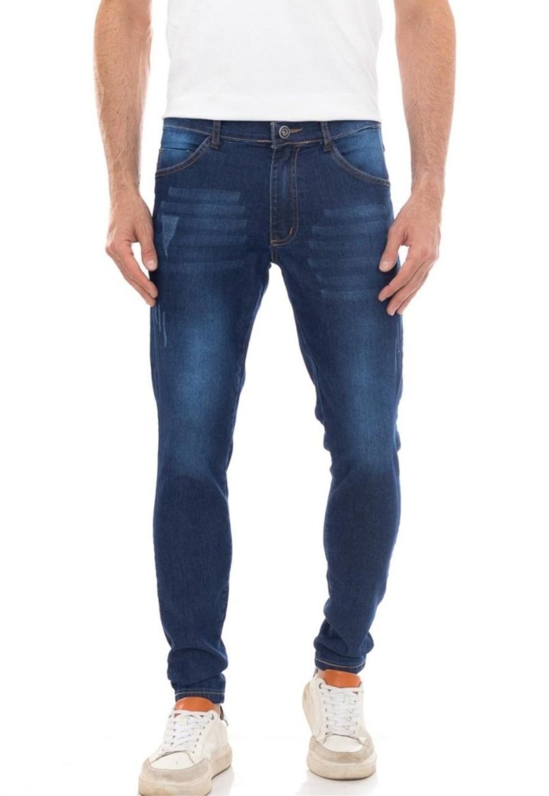 Calça Masculina Jeans Skinny Premium Puídos Fashion