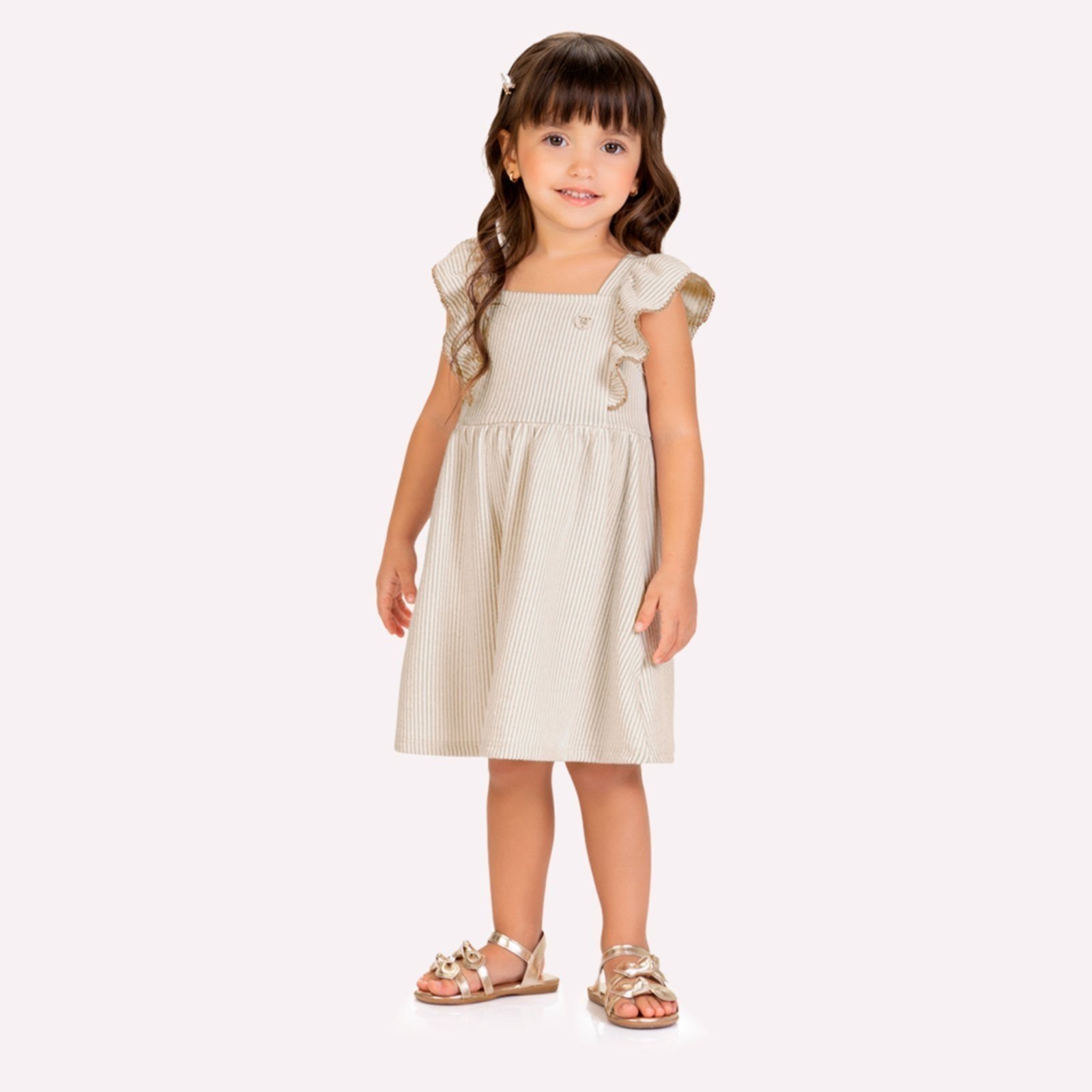 Infantil - Vestido Menina Listras Milon