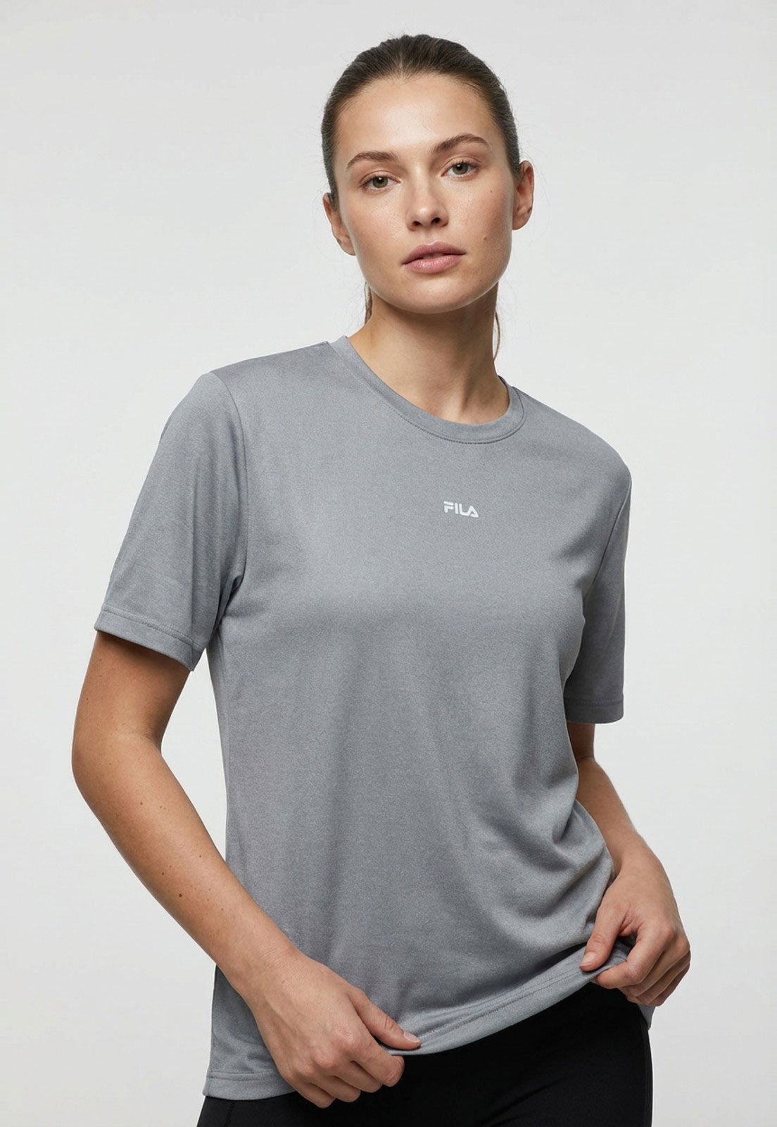 Vista 2 Blusa Feminina Fila Basic Train III cinza Fila cinza