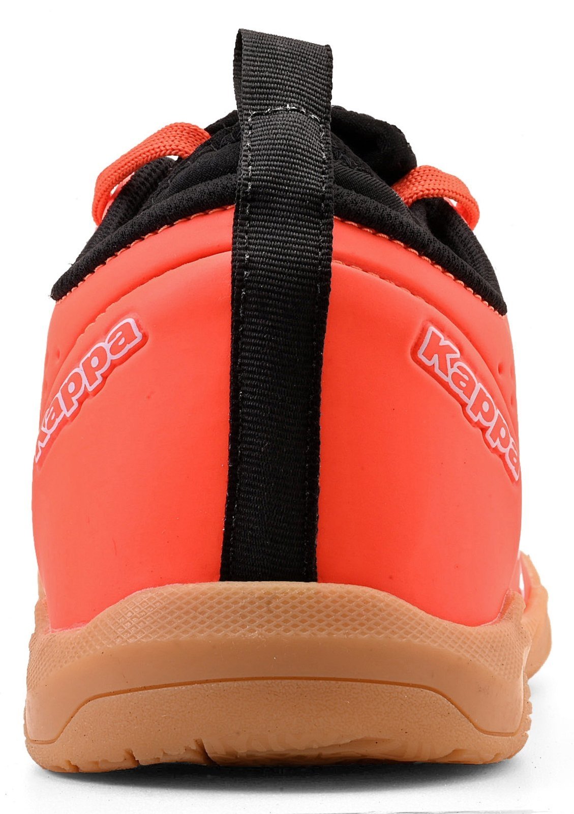 Vista 2 Chuteira Kappa Milan II Futsal Preto laranja Kappa laranja