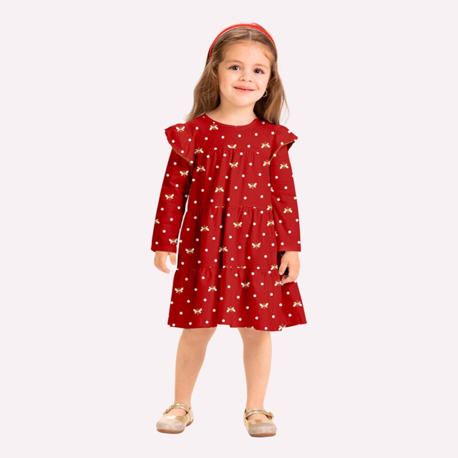 Infantil - Vestido Menina em Cotton Milon