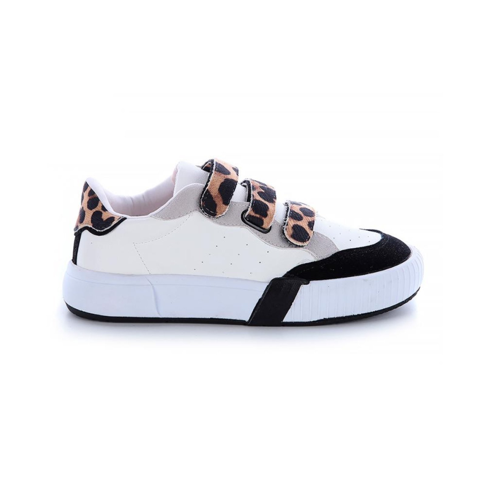 Tênis Damannu Shoes Feminino Luisa Branco Detalhes Onça
