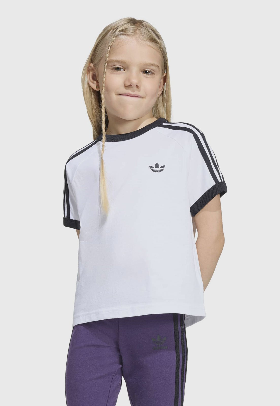 Infantil - Camiseta adidas Originals Trefoil Branca