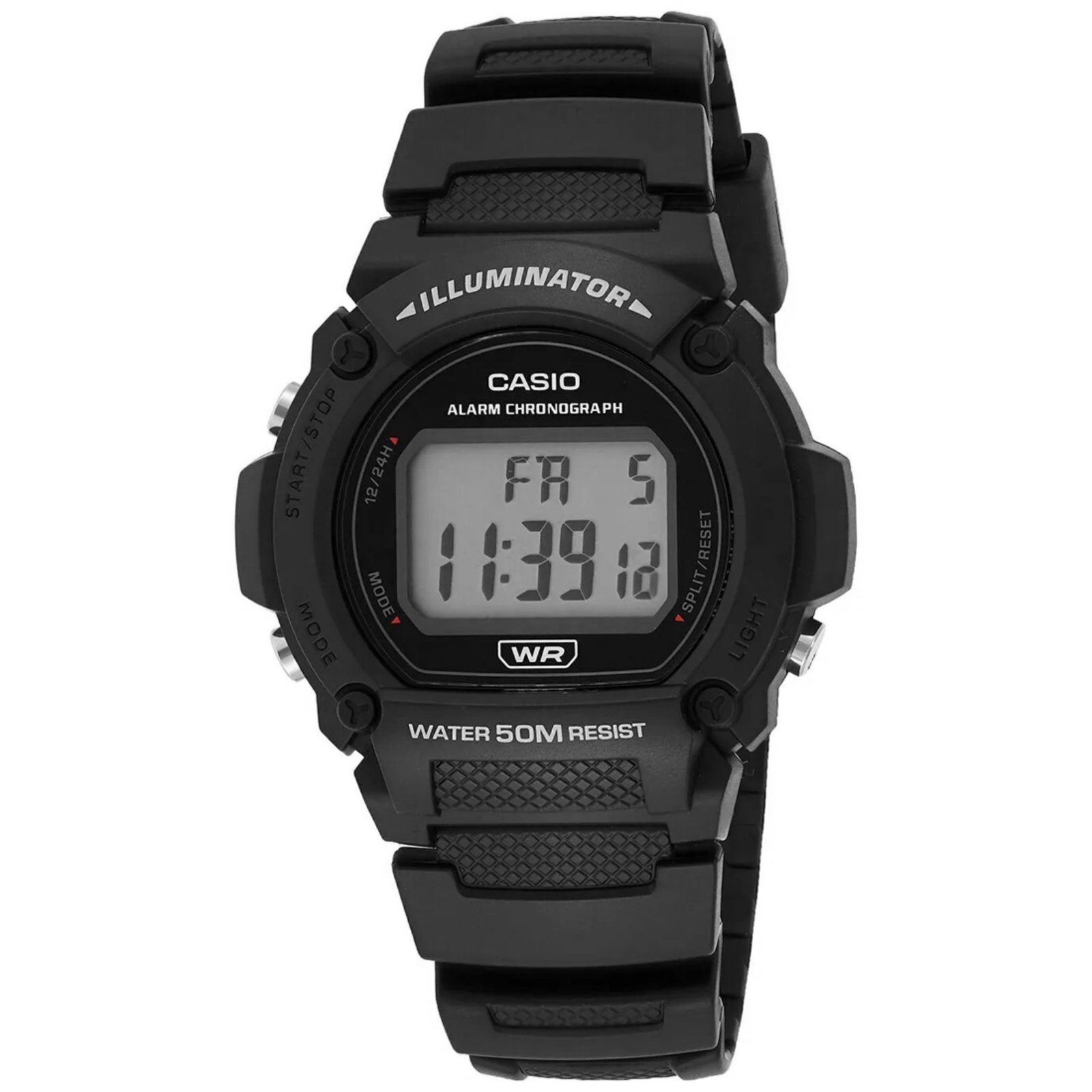 Vista 2 Relógio Casio Standard Digital W-219H-1AVDF-SC preto Casio preto