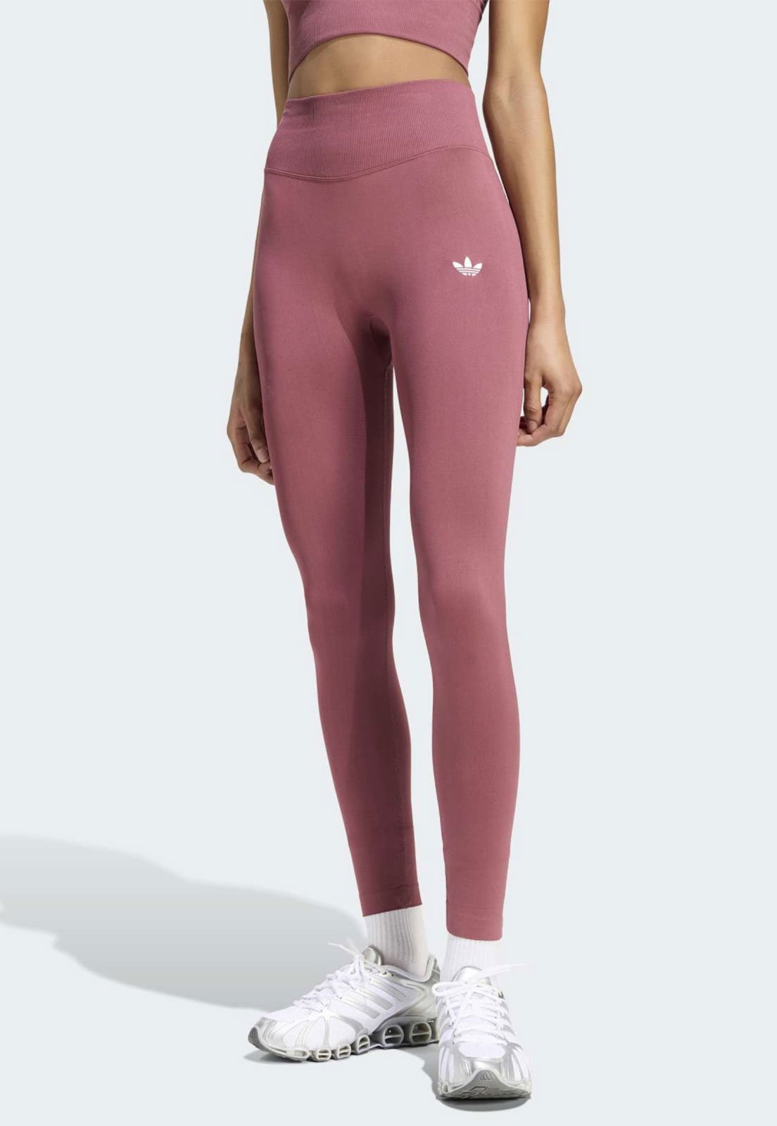 Calça Legging Feminina adidas Originals Trefoil Essentials Rosa
