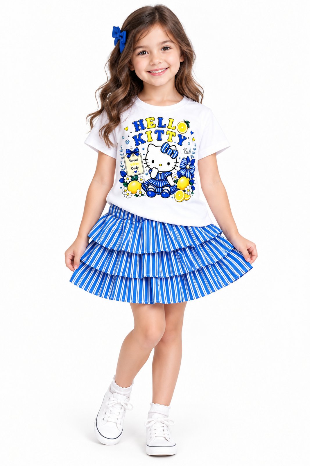 Infantil - Conjunto T-Shirt Hello Kitty D Bell Outlet Fashion Azul