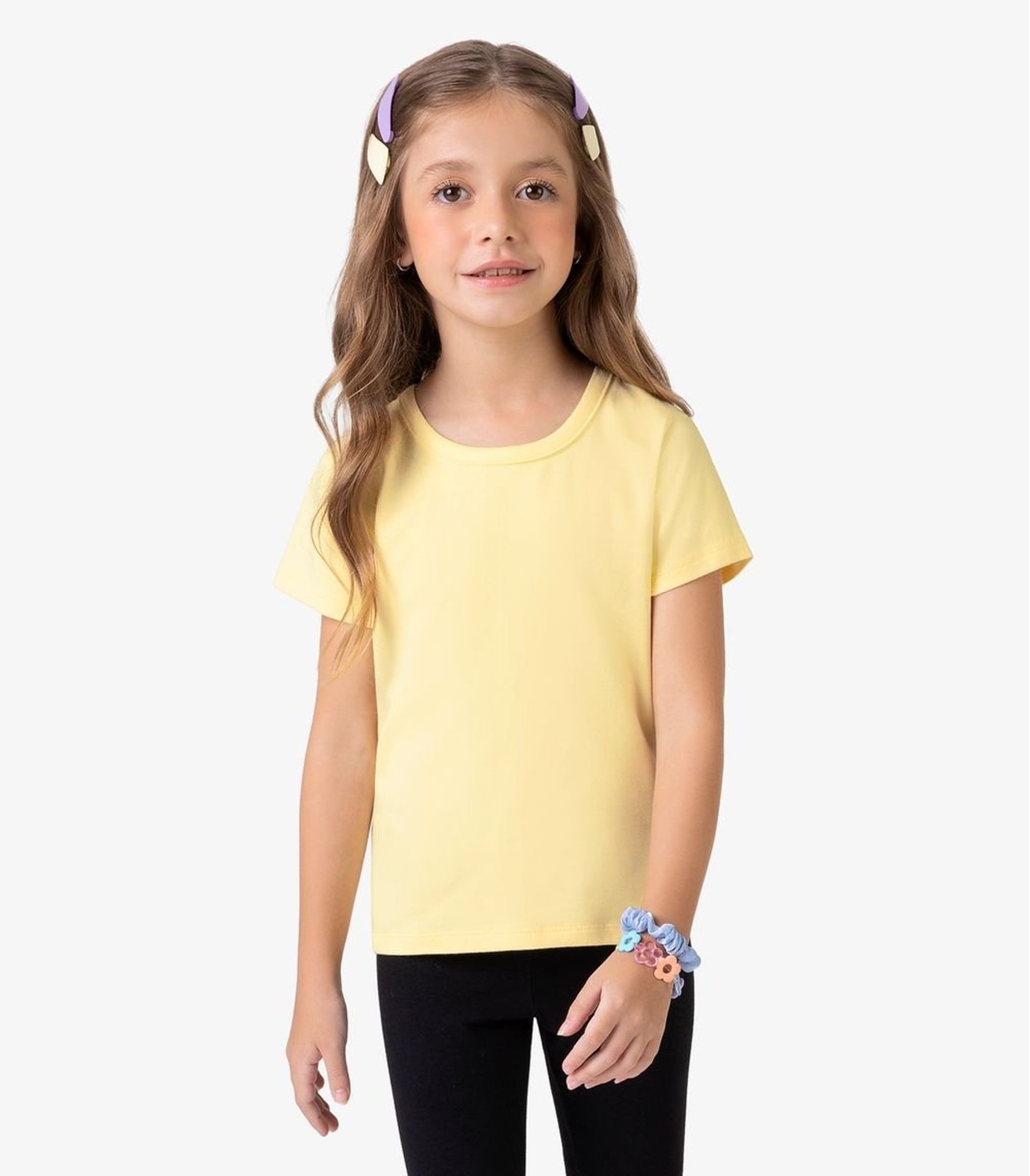 Infantil – Blusa Básica Cotton Leve Rovi Amarelo