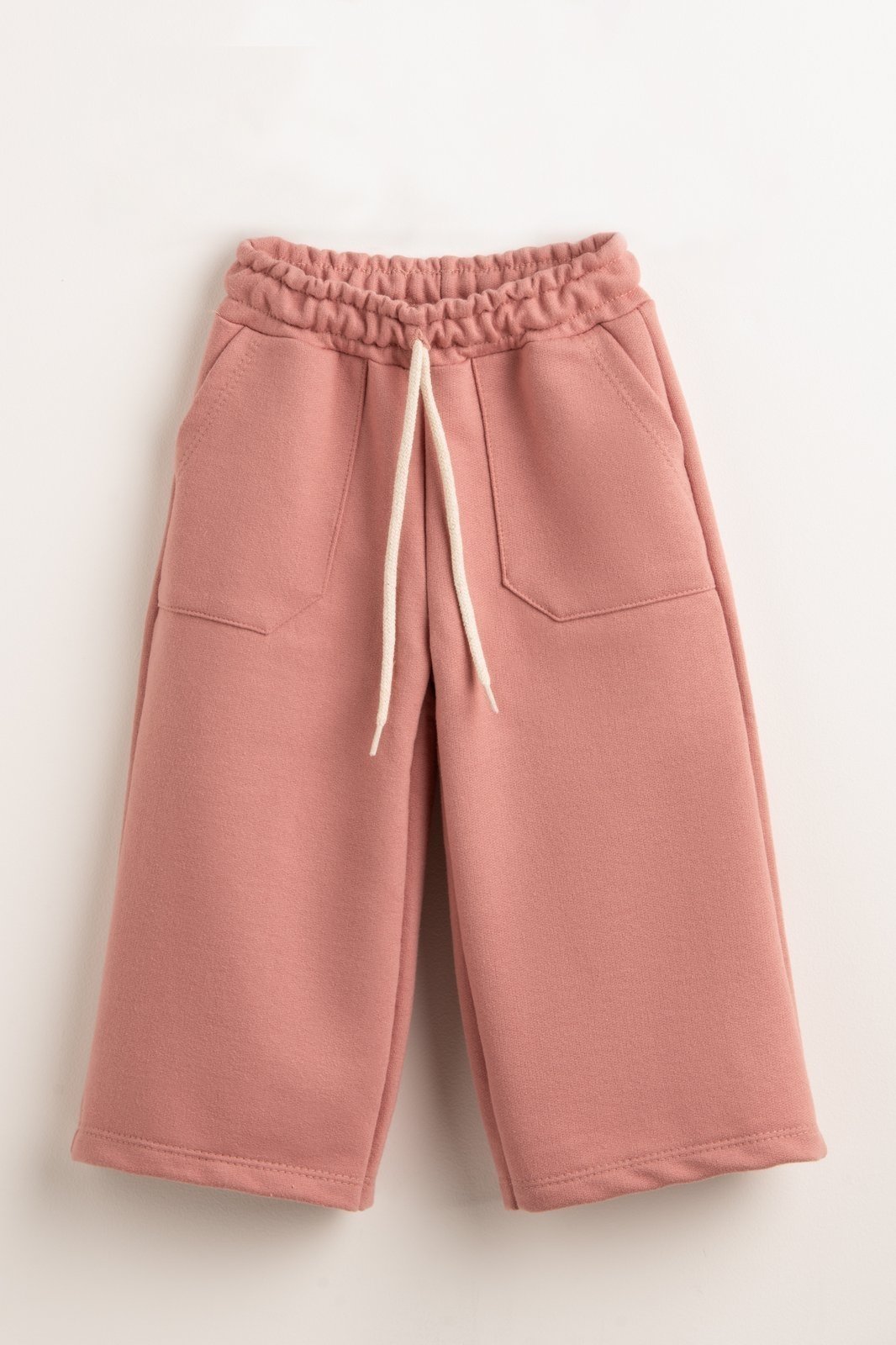 Infantil - Calça Feminina Moletom Pantalona Com Bolso Rosa Zebra&Friends