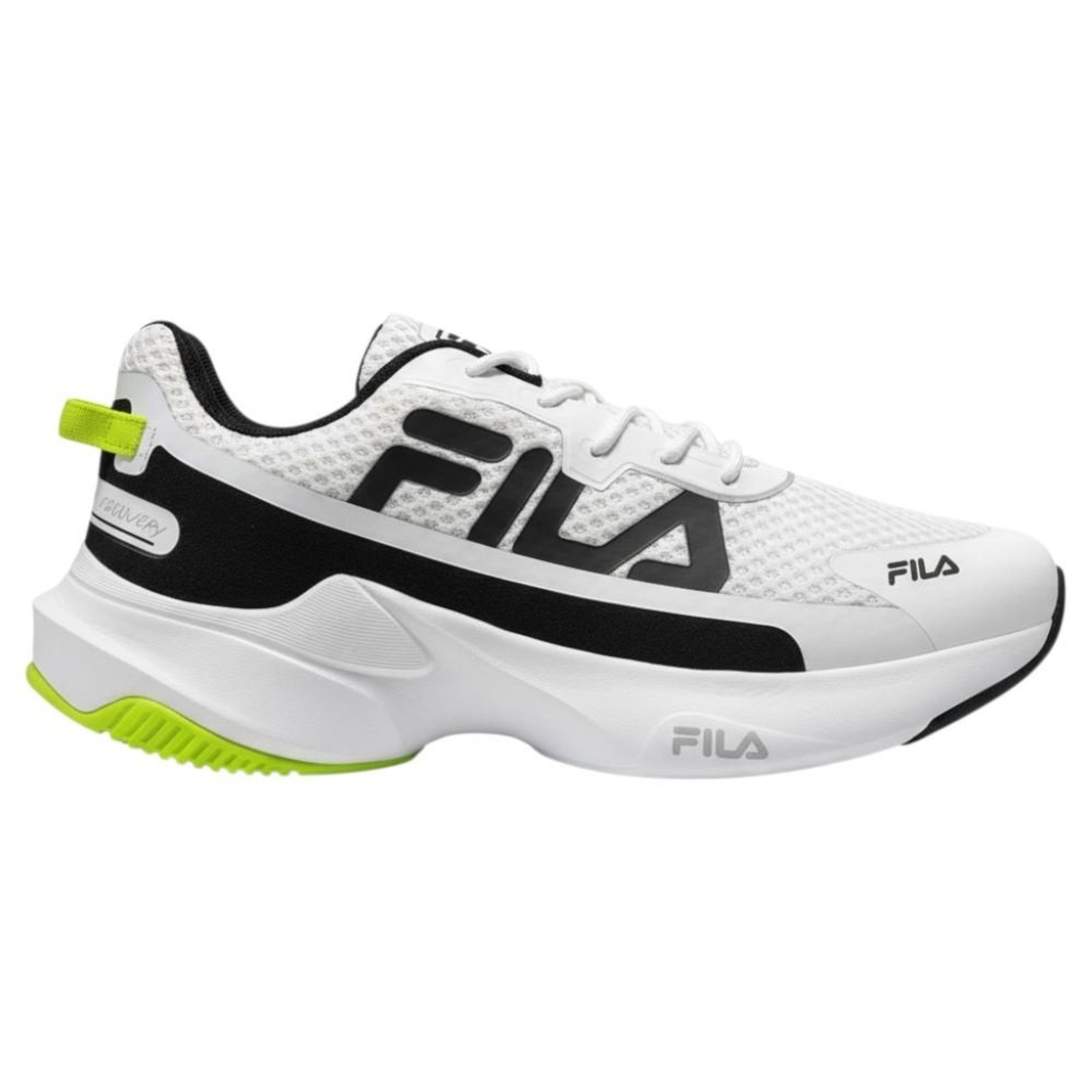 Tênis Fila Recovery Masculino Branco e Preto Branco