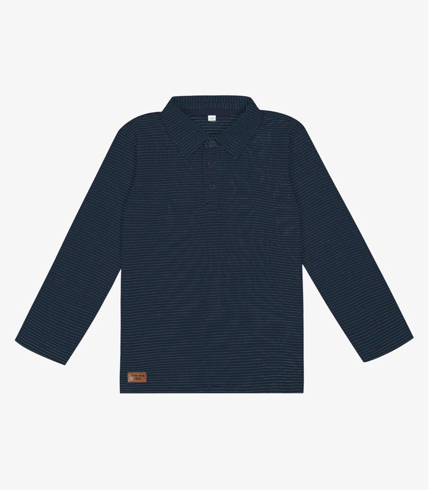 Infantil – Camisa Listrada Manga Longa Trick Nick Azul