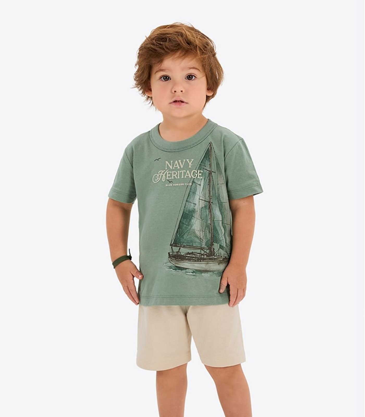 Infantil - Conjunto Verão Menino Estampa Relevo Rovi Verde